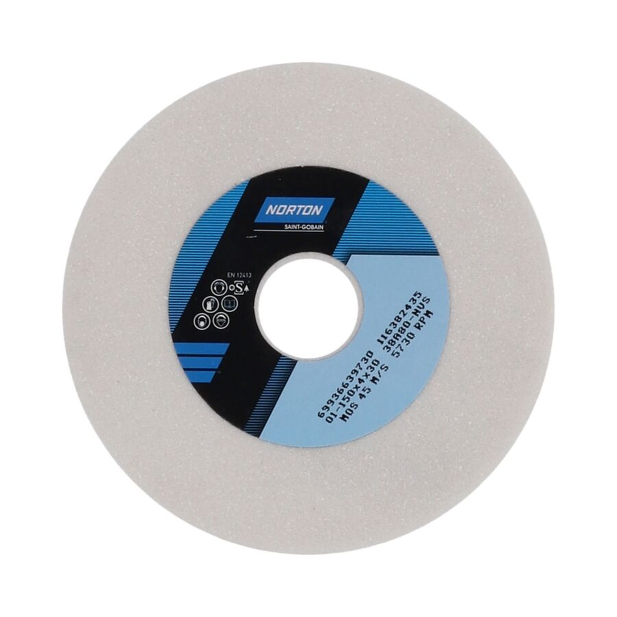 2 x Norton Schleifscheibe, gerade 150x4x30 38A 80 NVS, hochwertige Schleifleistung