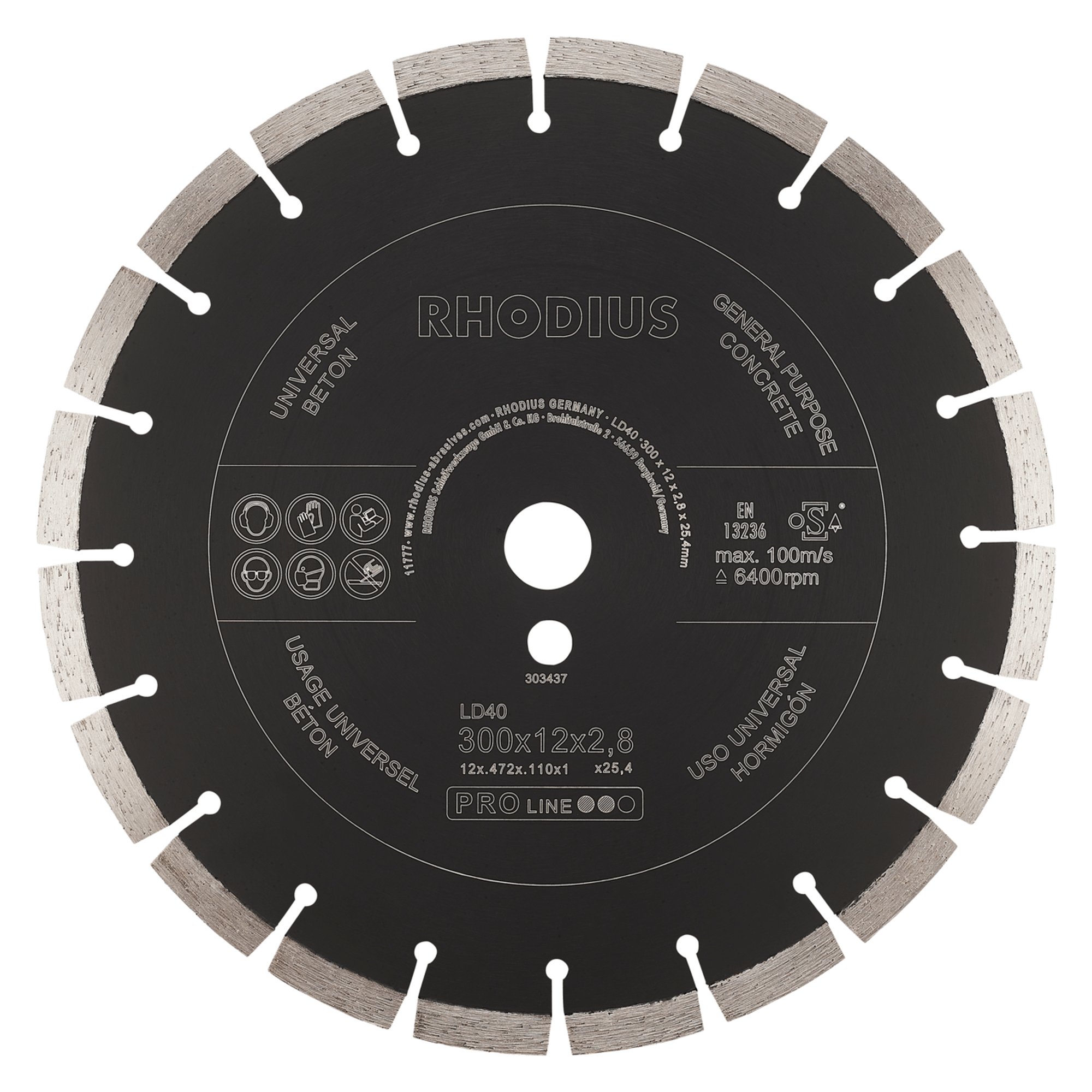 RHODIUS Diamanttrennscheibe  LD40 Ø 300 mm