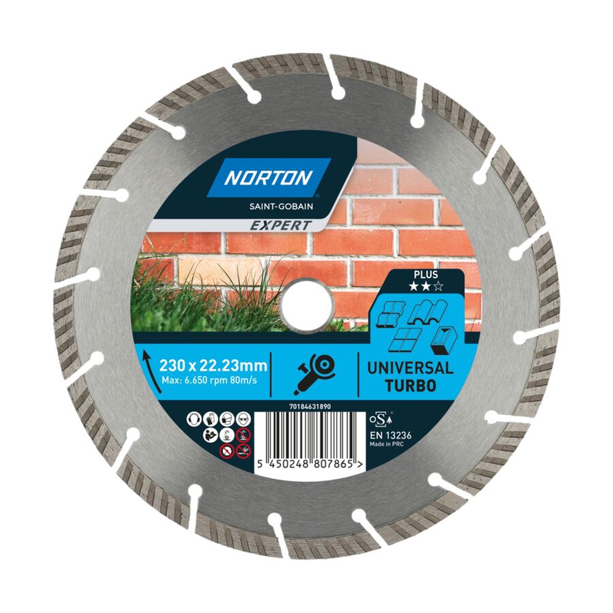 Norton EXPERT TURBO RIM Diamantscheibe 230x22.23mm für Baumaterialien