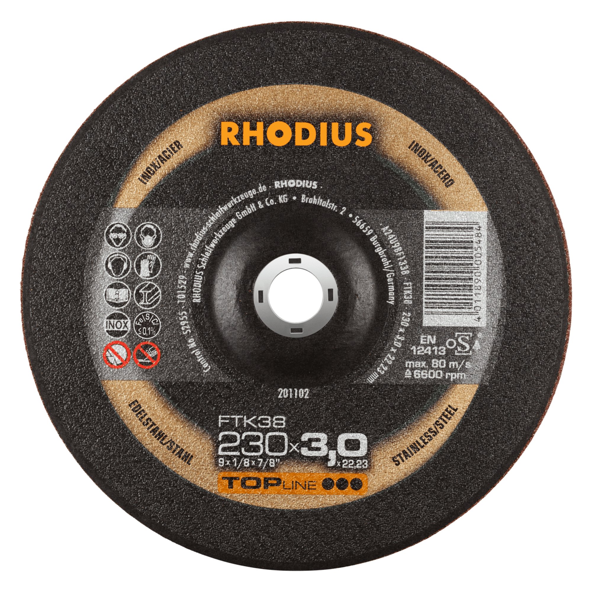 RHODIUS Freihandtrennscheibe FTK38 Ø 230 mm