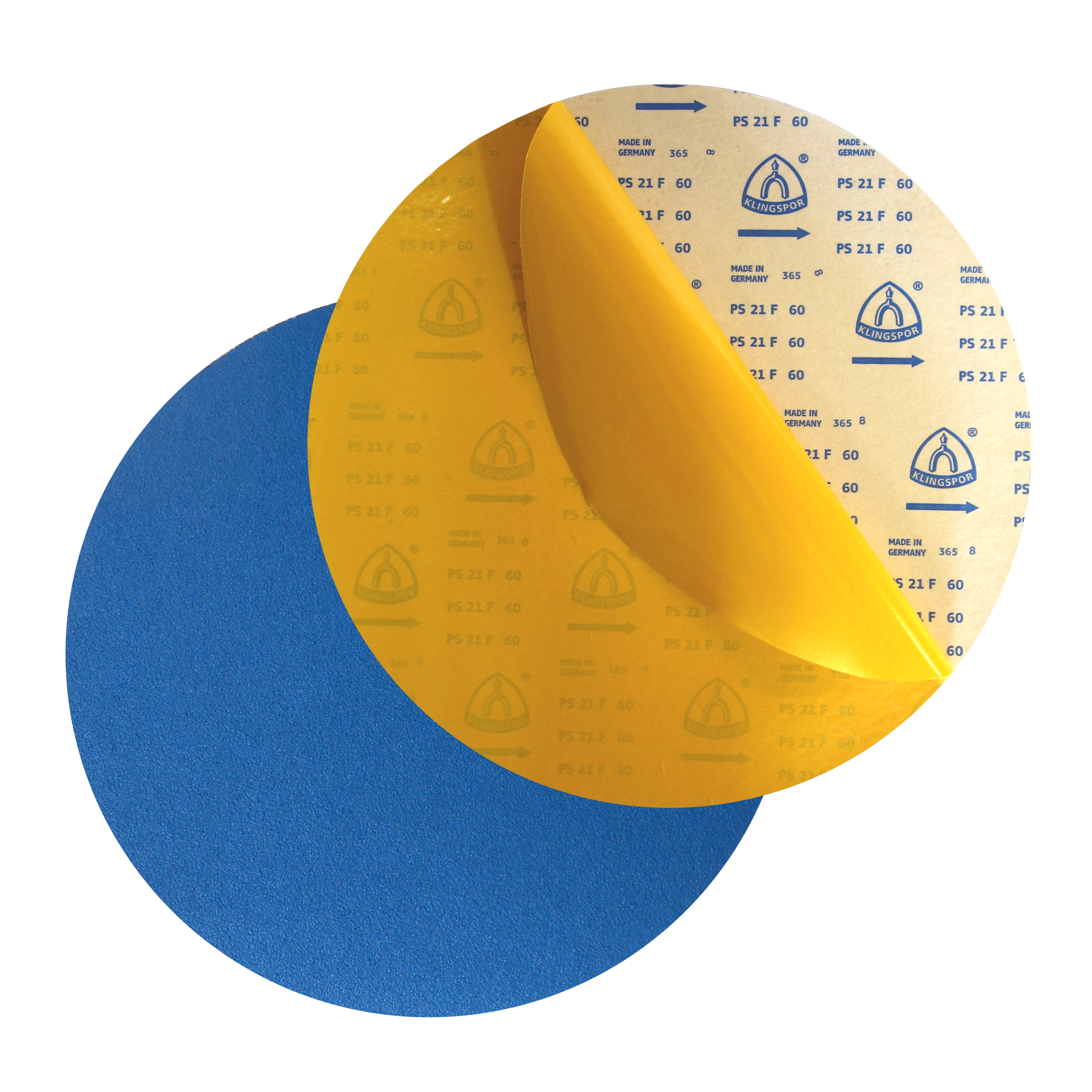 Klingspor Schleifscheibe PS21F selbstklebend | 300 mm | ungelocht | Korn 80