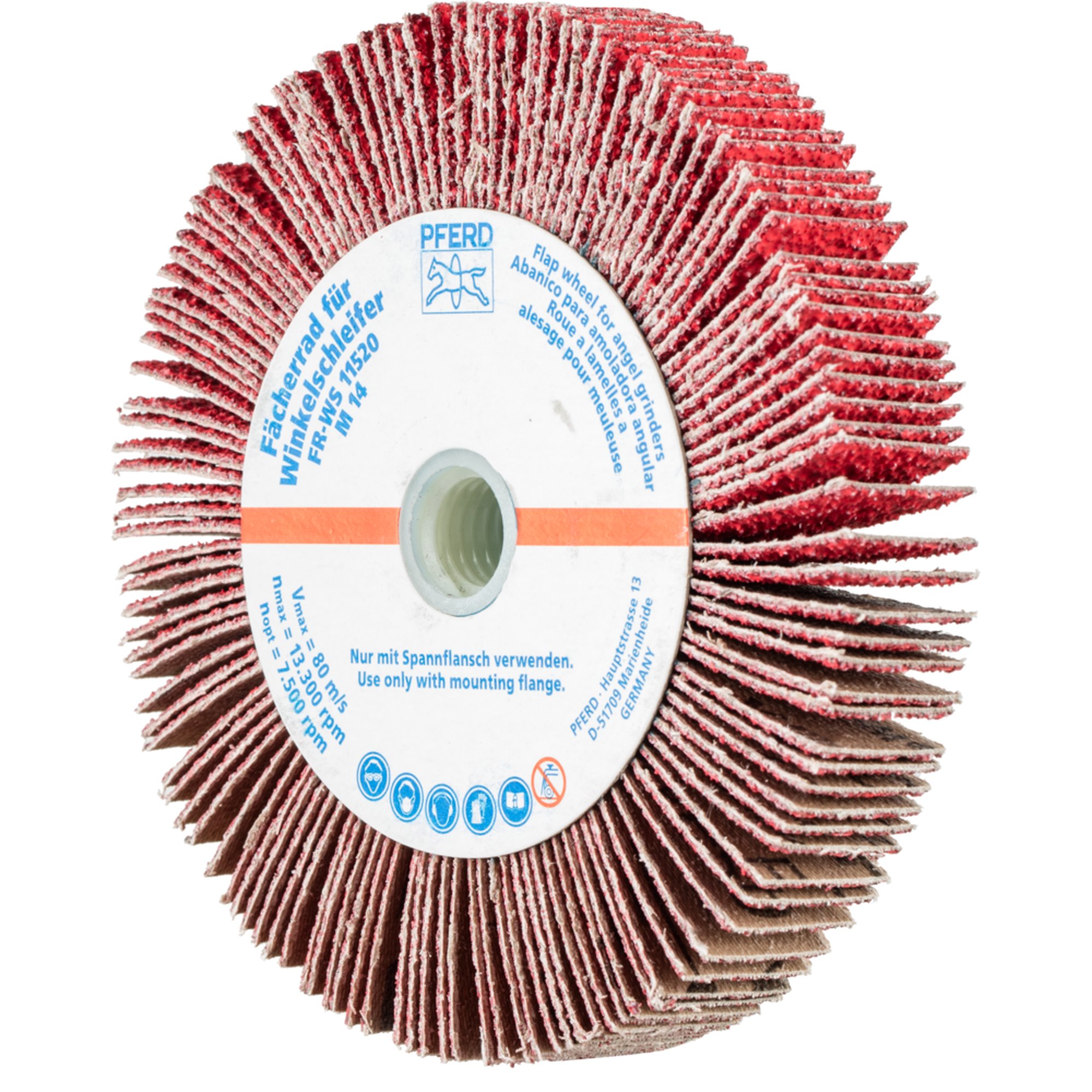 2 x PFERD Fächerrad für Winkelschleifer FR WS 11520 M14 CO-COOL 40