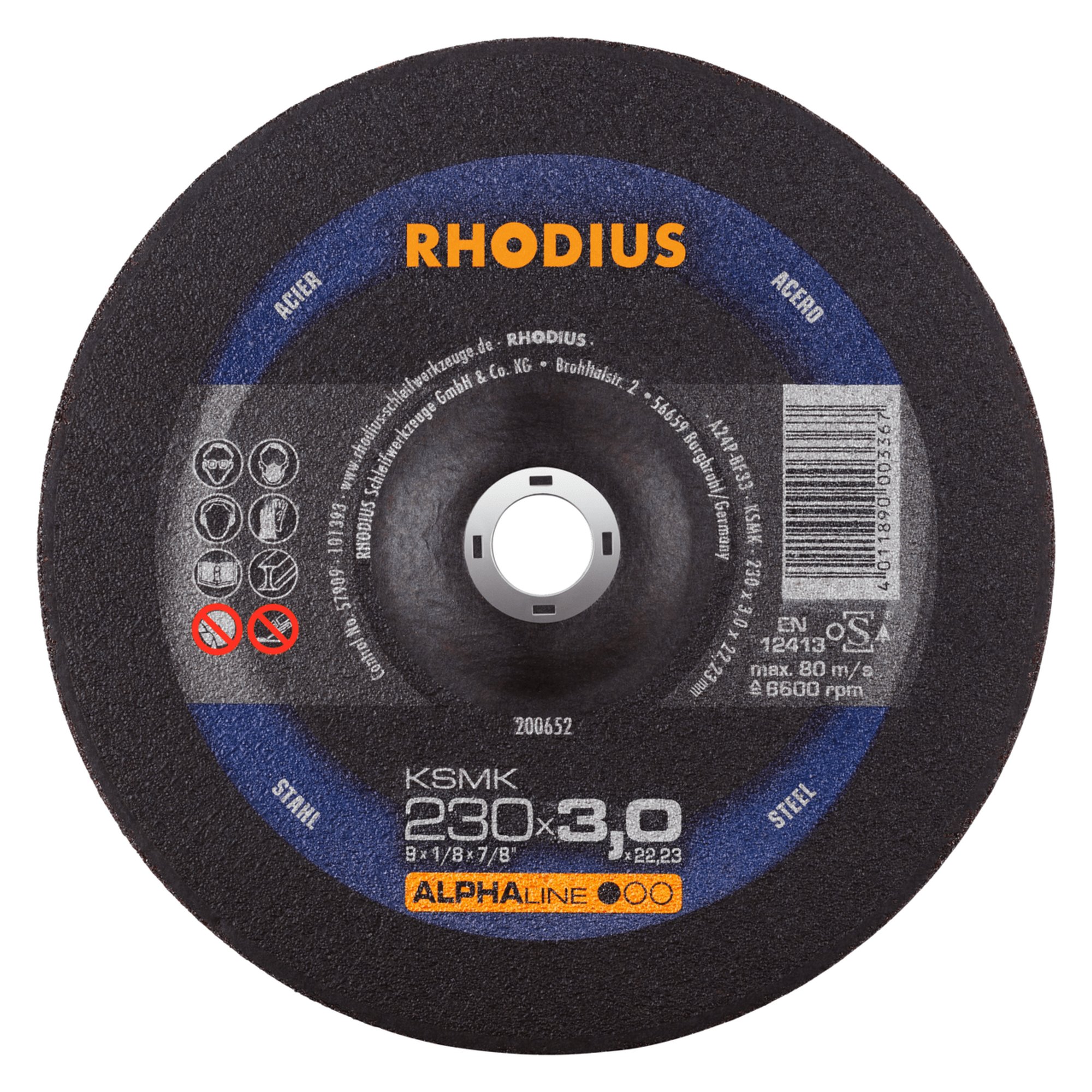 25 x RHODIUS Freihandtrennscheibe KSMK Ø 230 mm