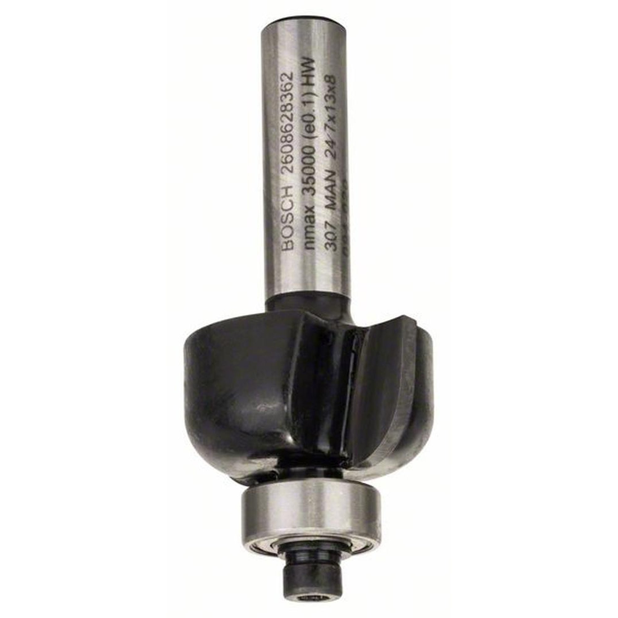 BOSCH Hohlkehlfräser für Holz, 8 mm, R1 6 mm, Ø 24,7 mm, L 12,7 mm