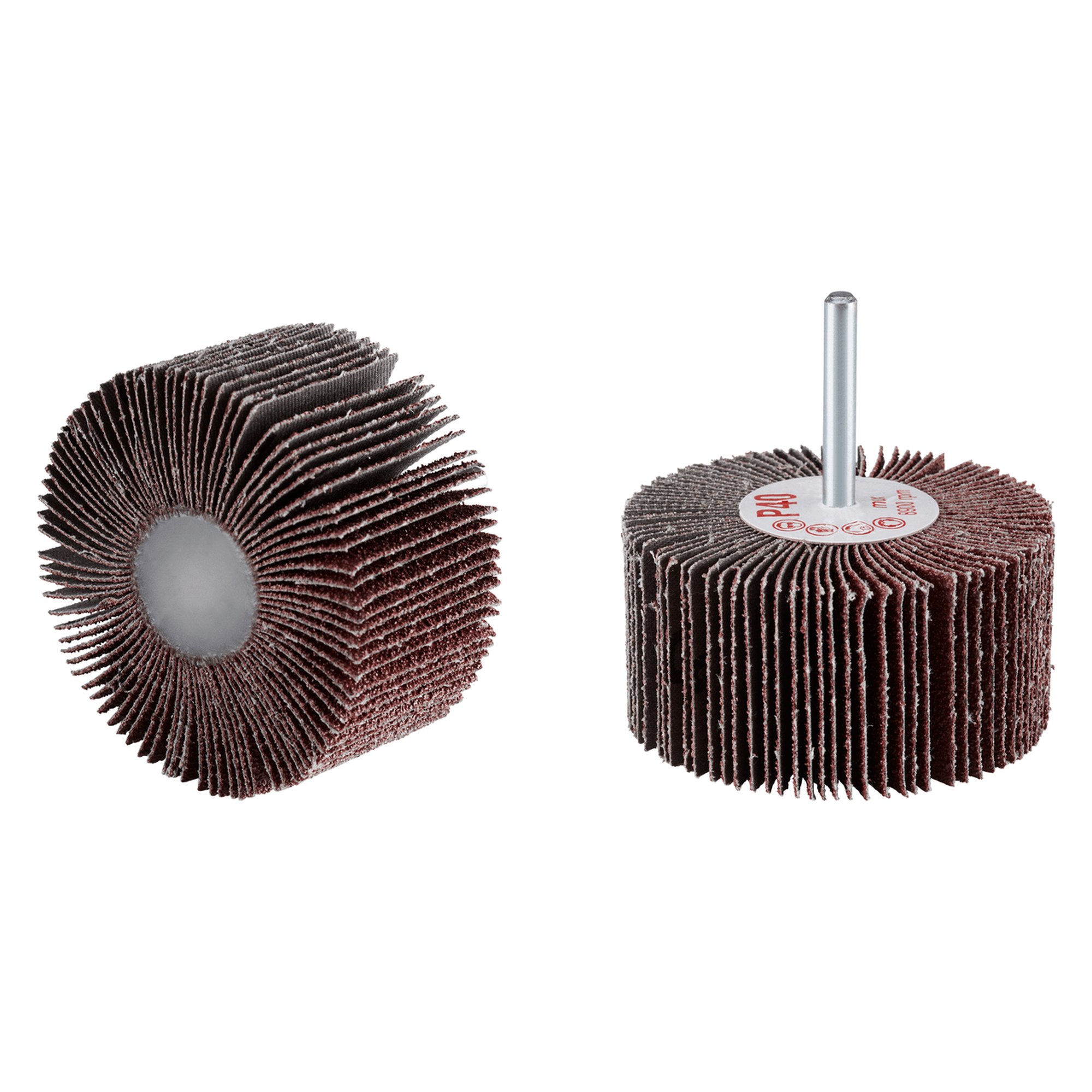 10 x RHODIUS Fächerschleifer Schleifmop FS Ø 80 mm Körnung 60