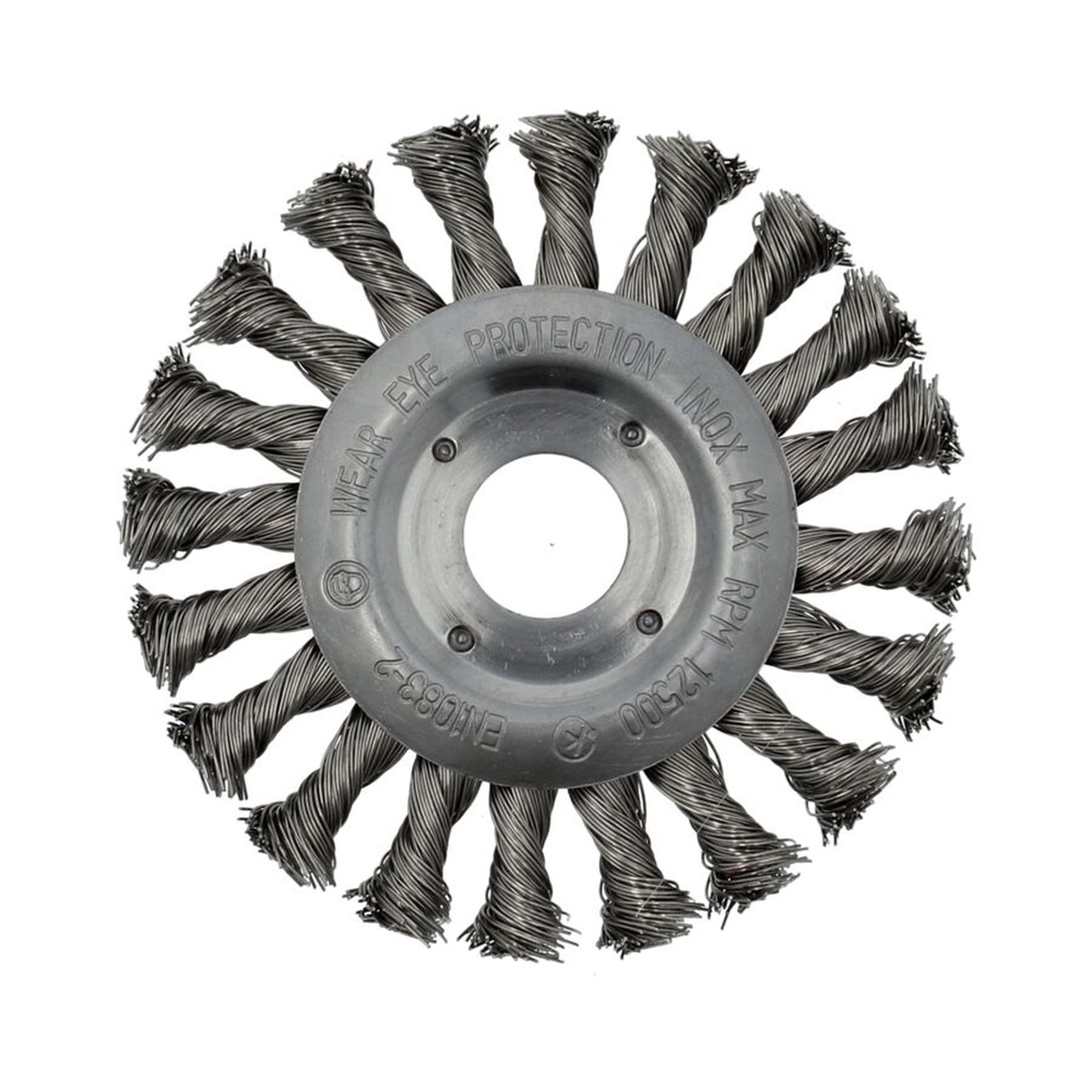 Norton Drahtbürste Rundbürste gezopft Edelstahl WHB 115mm 22,2mm 0,50 T23