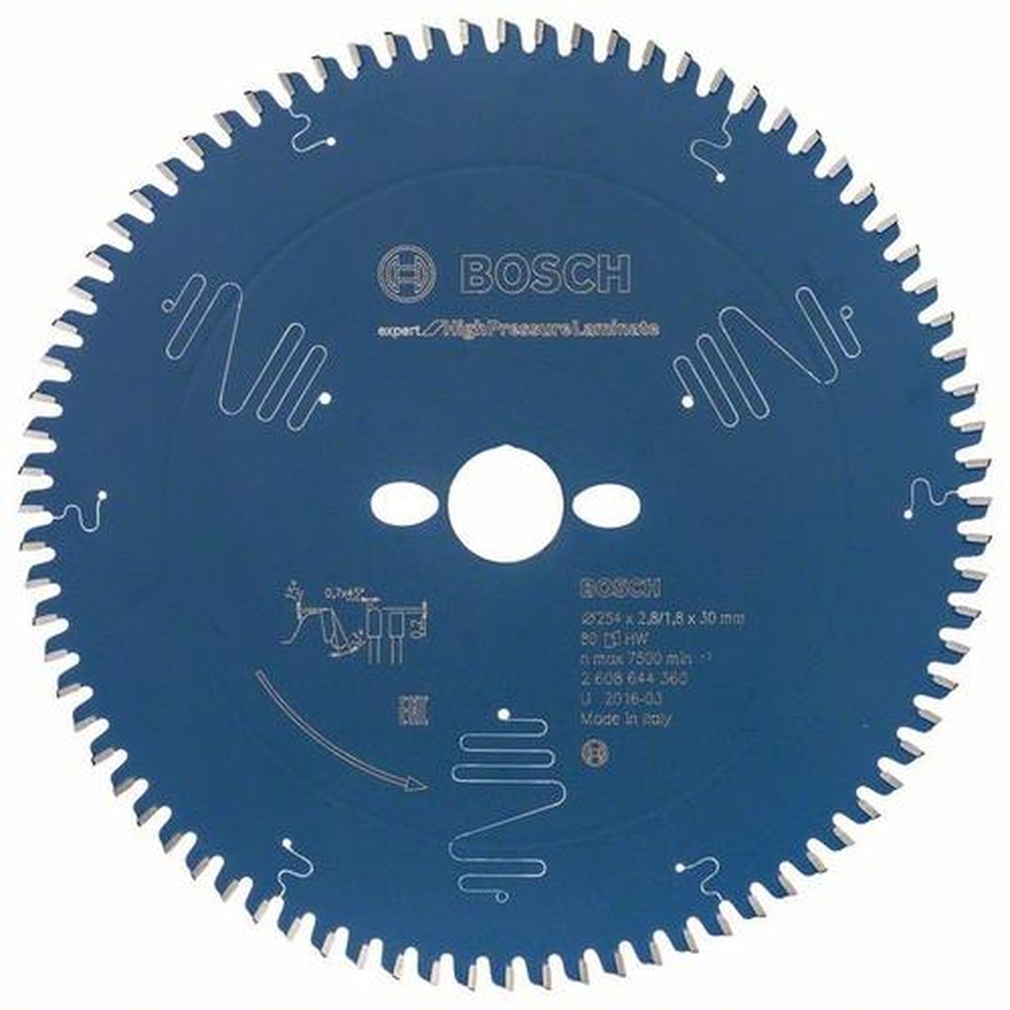 BOSCH Kreissägeblatt Expert für Laminate (HPL), Ø 254 mm, 80 Zähne