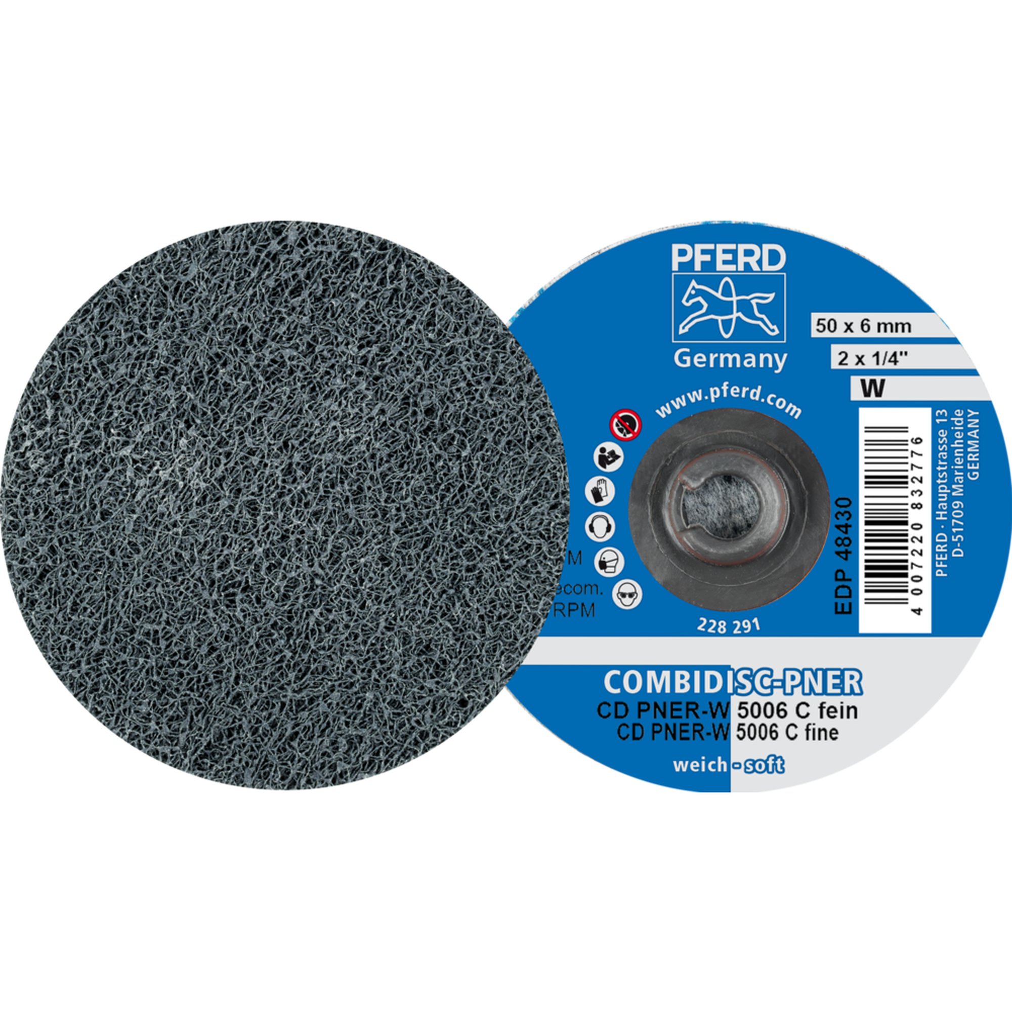 25 x PFERD COMBIDISC-Vliesronde CD PNER-W 5006 SiC F