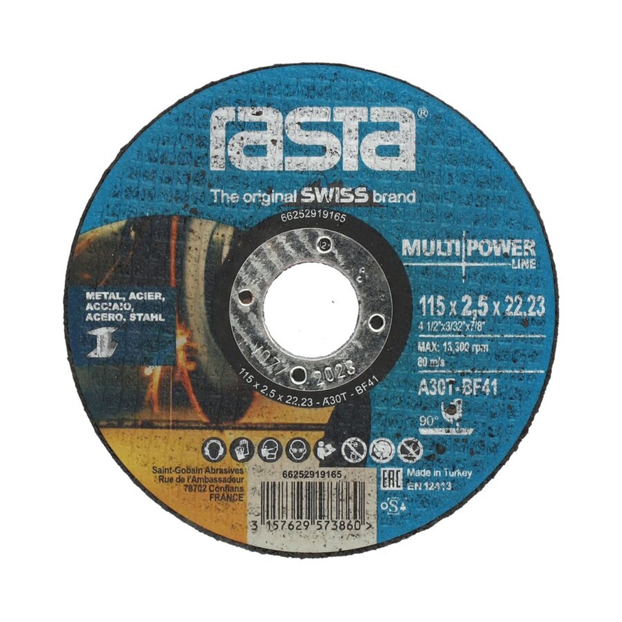 3000 x Norton Trennscheibe für Metall Rasta MULTI-MATERIAL 115x2.5x22.23mm