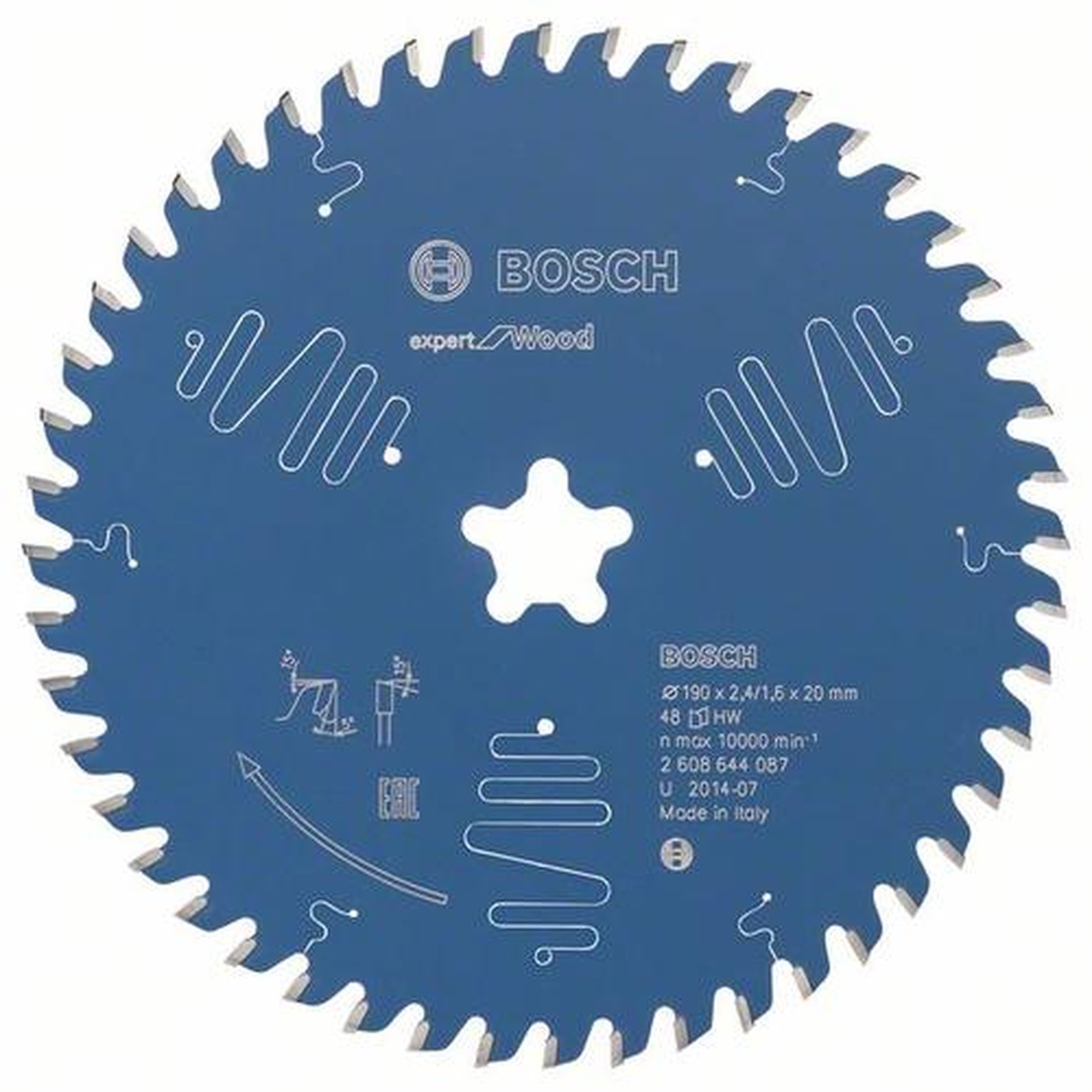 BOSCH Kreissägeblatt Expert für Holz, Ø 190 mm, 48 Zähne