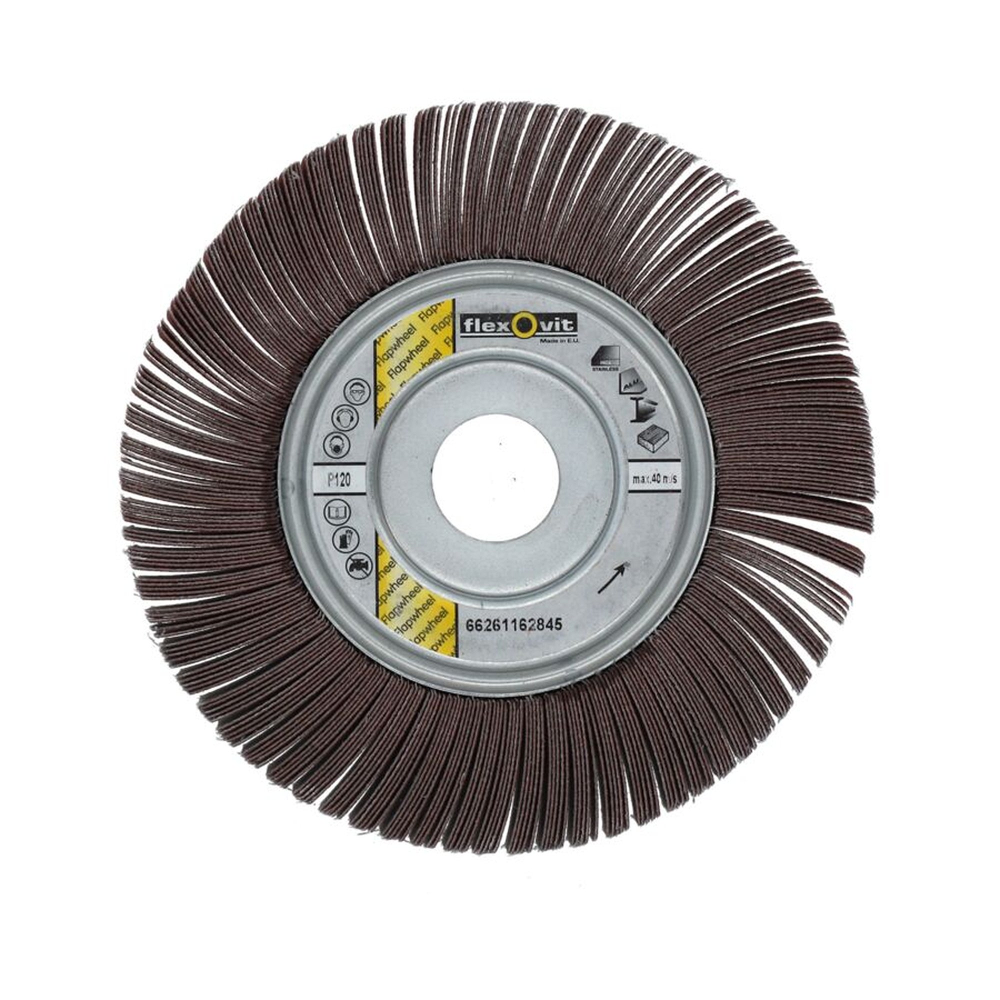 Norton Lamellenschleifrad mit Flansch 150x25x25mm K120 Flexovit SPEEDOFLEX