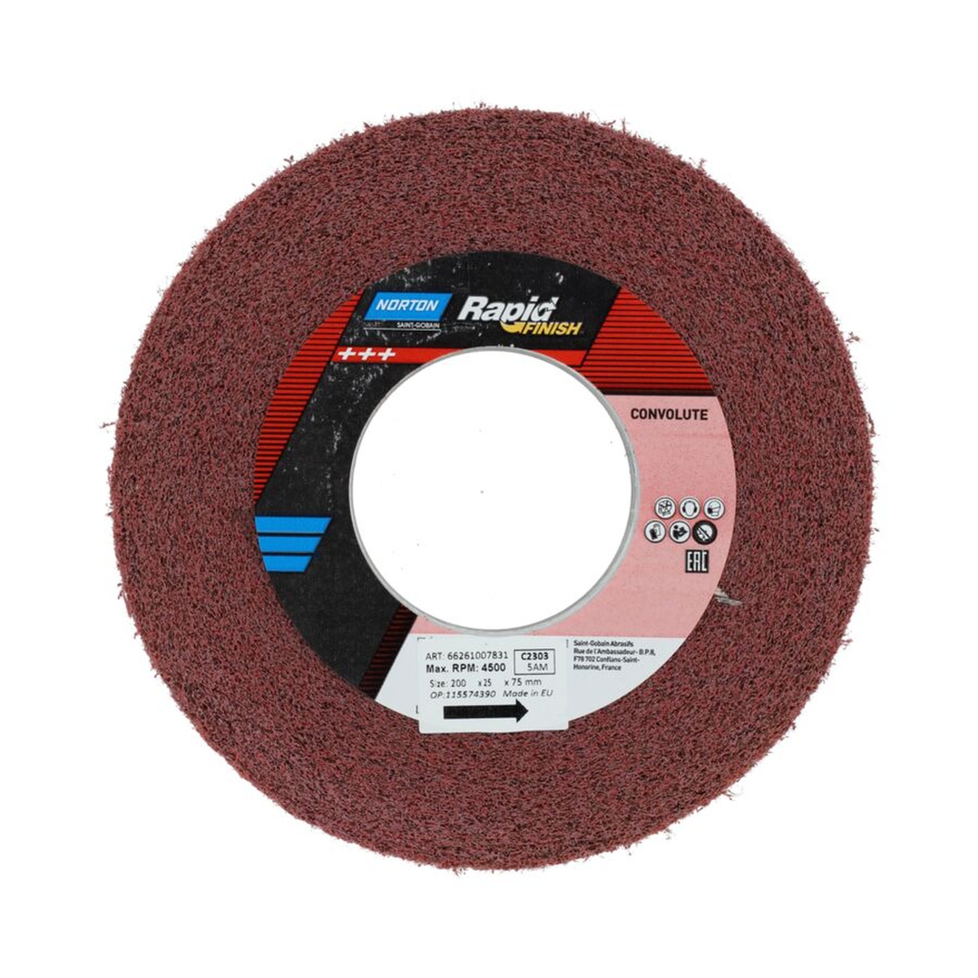 3 x Norton Gewickelte Kompaktscheibe Rapid Finish DMA Red Metal Finishing C2303