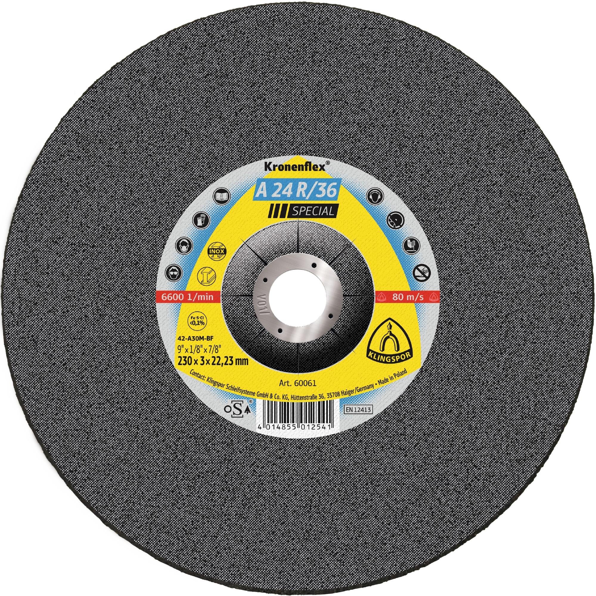 25 x Klingspor A 24 R 36 Trennscheiben, 125 x 2,5 x 22,23 mm gekröpft