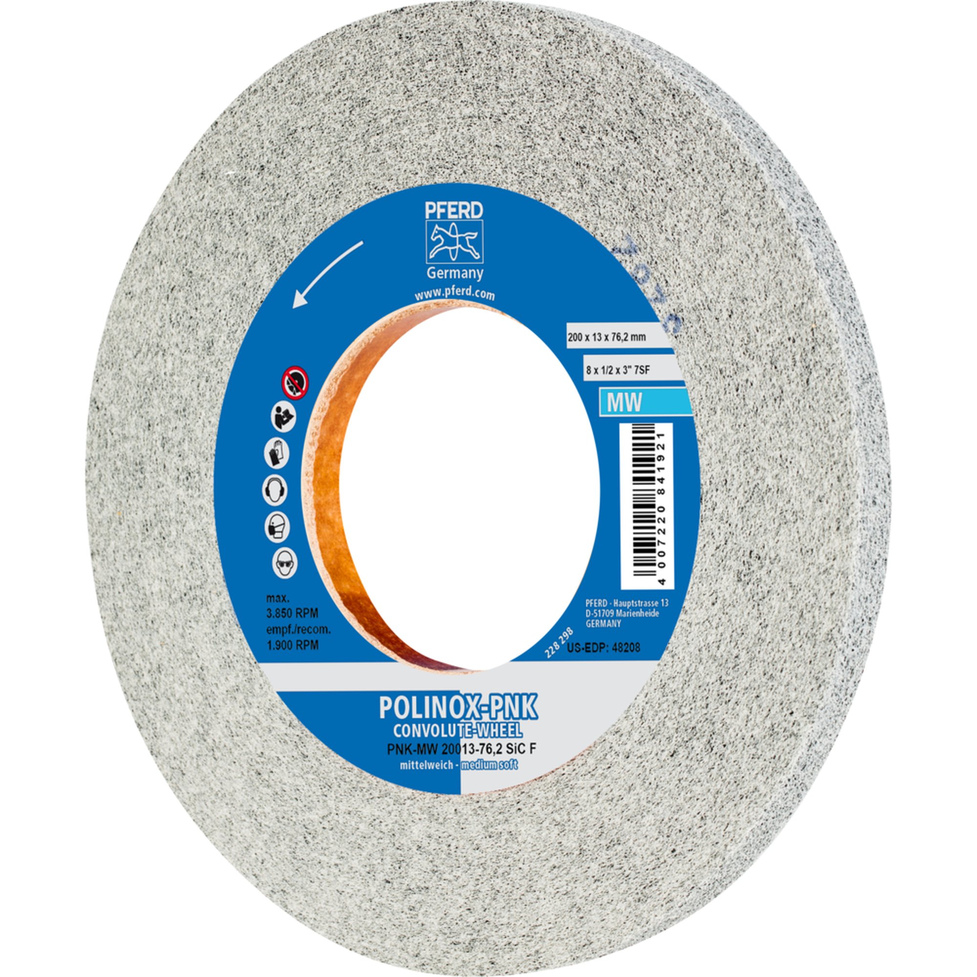 PFERD POLINOX-Kompaktschleifrad PNK-MW 20013-76,2 SiC F
