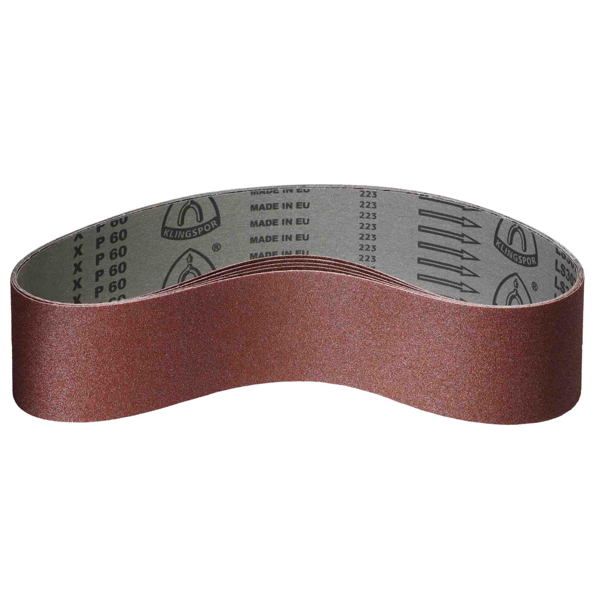 Klingspor Schleifband Korund | 150 x 1220 mm Korn 180 | Gewebe Schleifbänder für Metall & Holz | weitere Maße & Körnungen wählbar