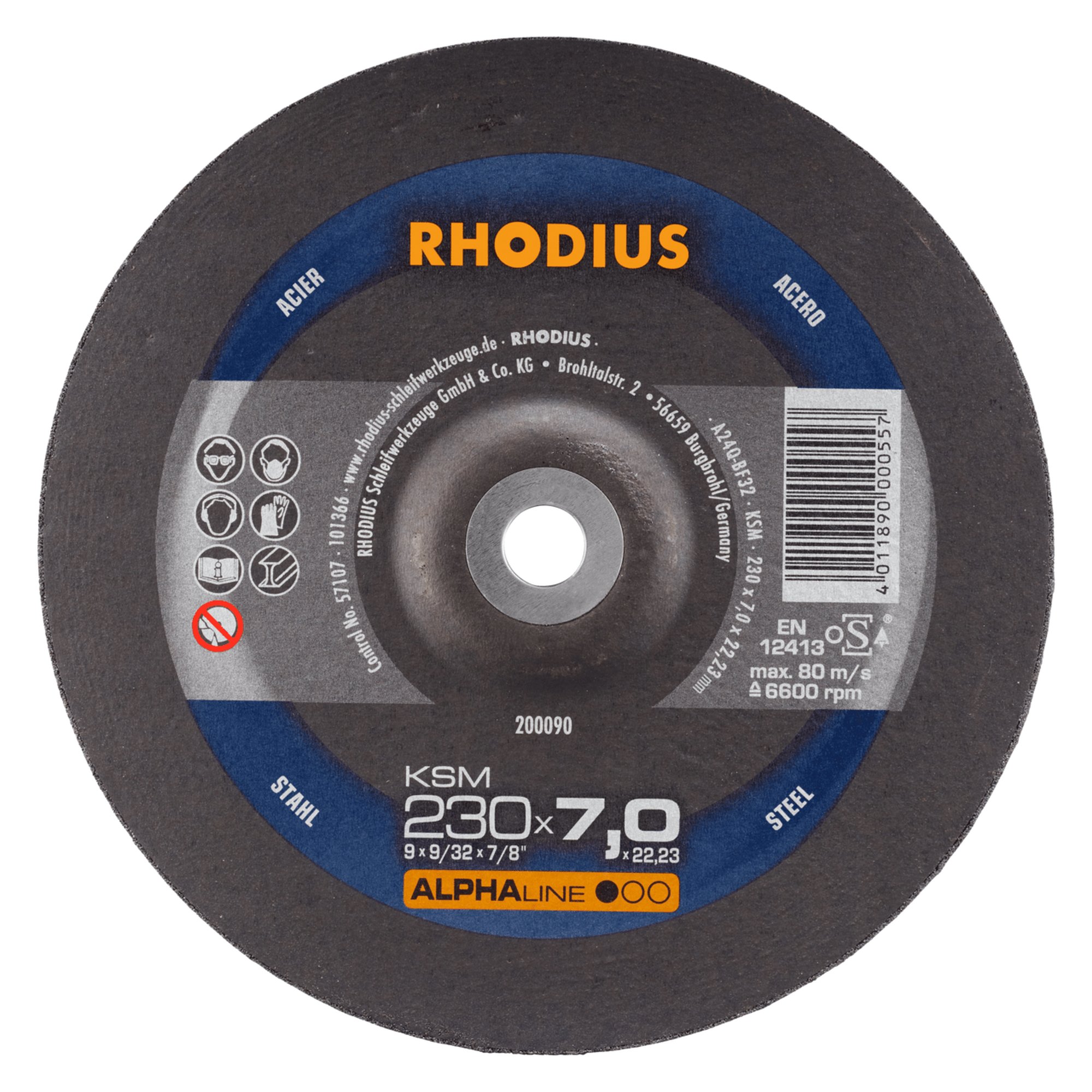 10 x RHODIUS Schruppscheibe KSM Ø 230 mm