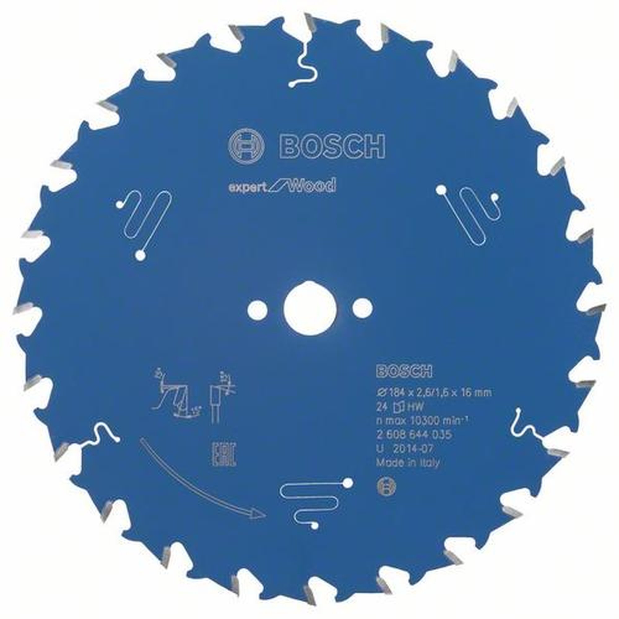 BOSCH Kreissägeblatt Expert für Holz, Ø 184 mm, 24 Zähne