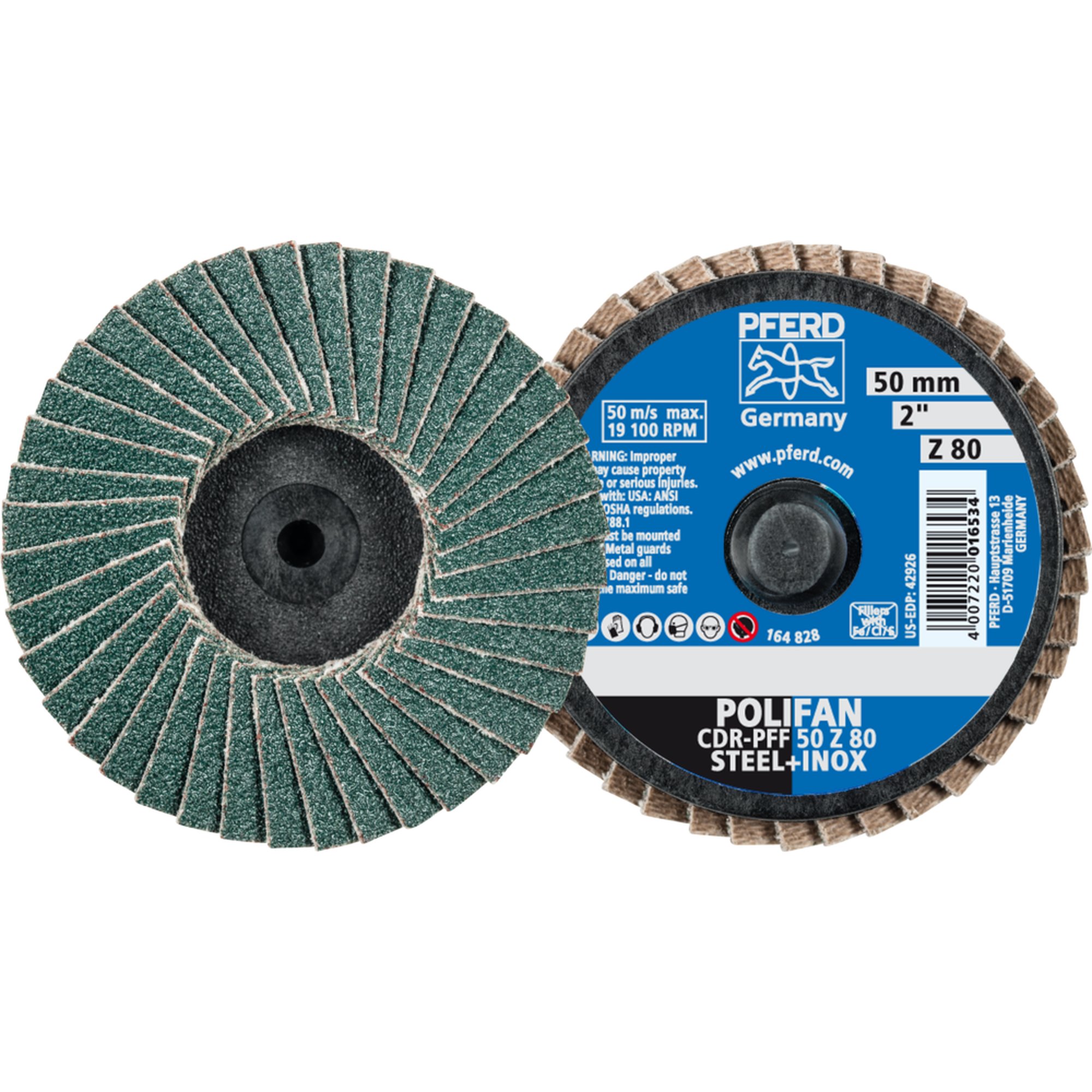 10 x PFERD COMBIDISC-Mini-POLIFAN CDR PFF 50 Z 80