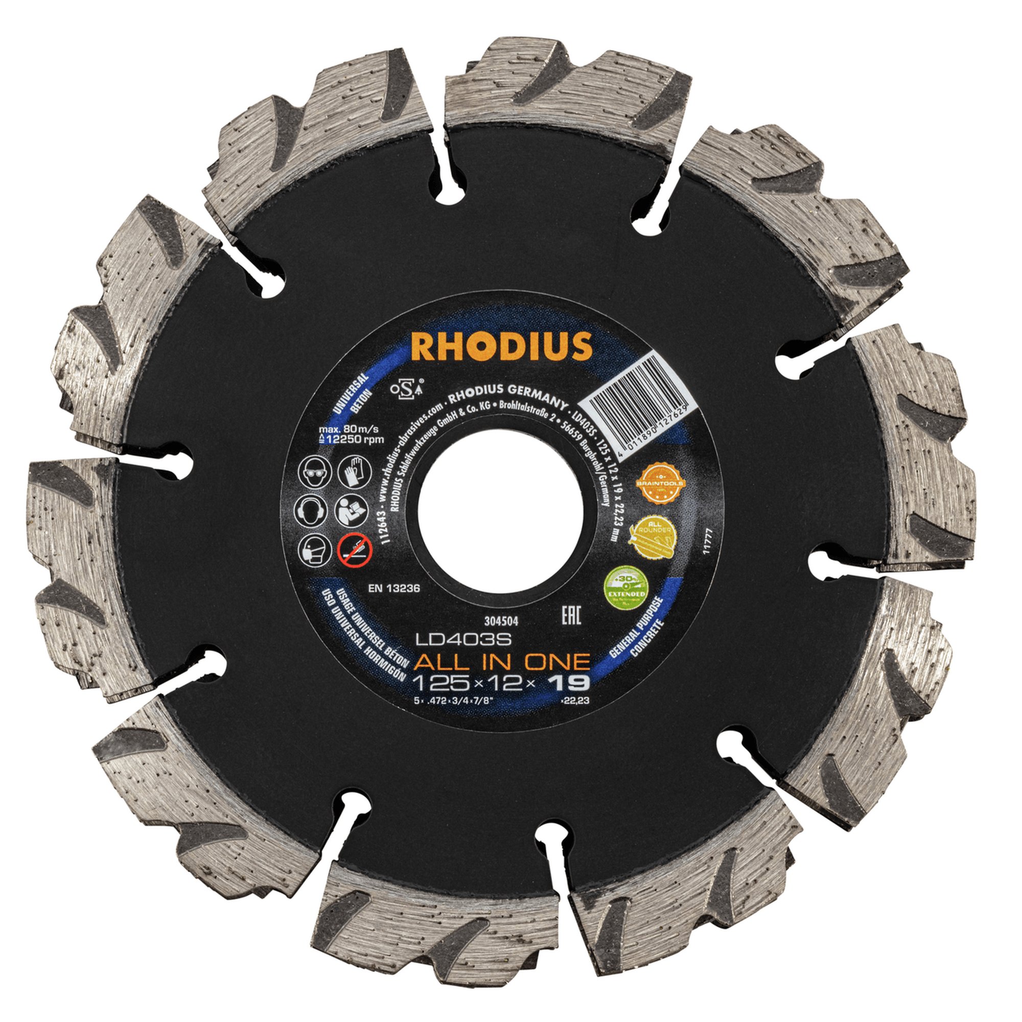 RHODIUS Diamantfräse LD403S ALL IN ONE Ø 125 mm