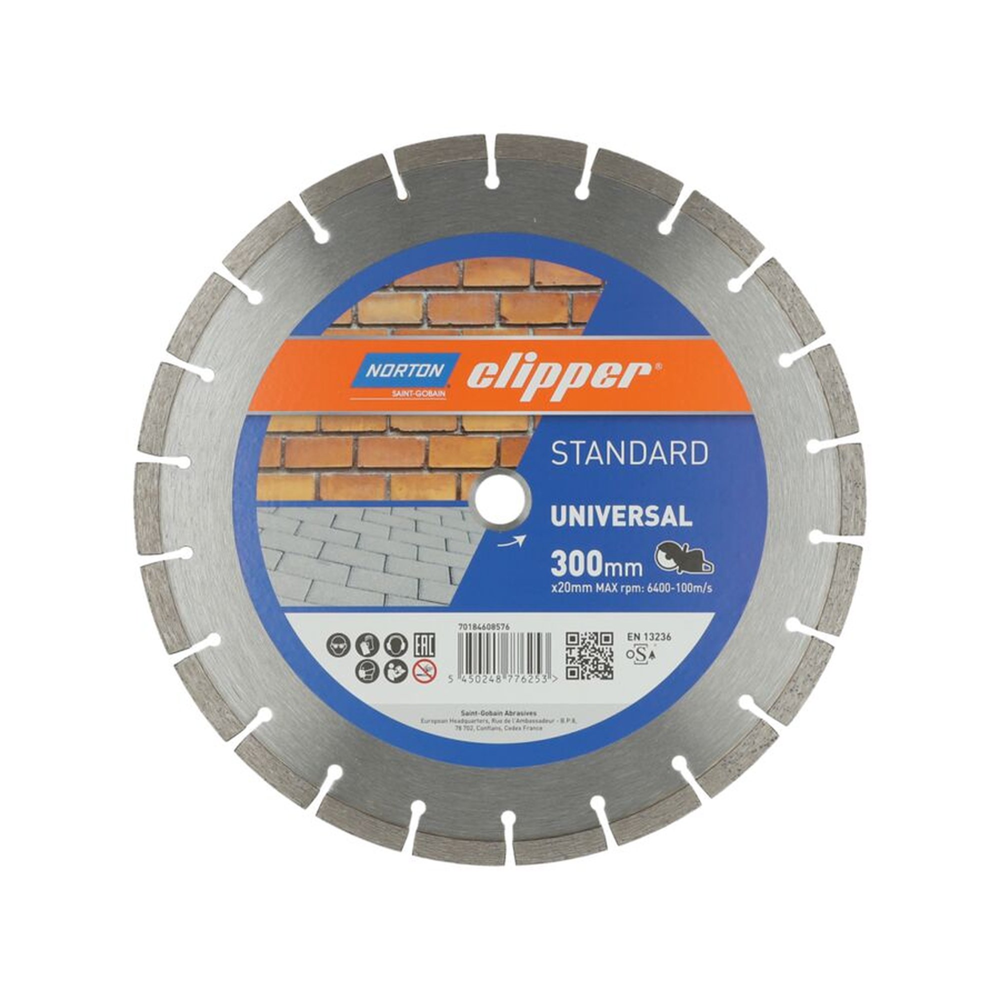 Norton Clipper Standard Universal Diamantscheibe 300x20mm für vielseitigen Einsatz