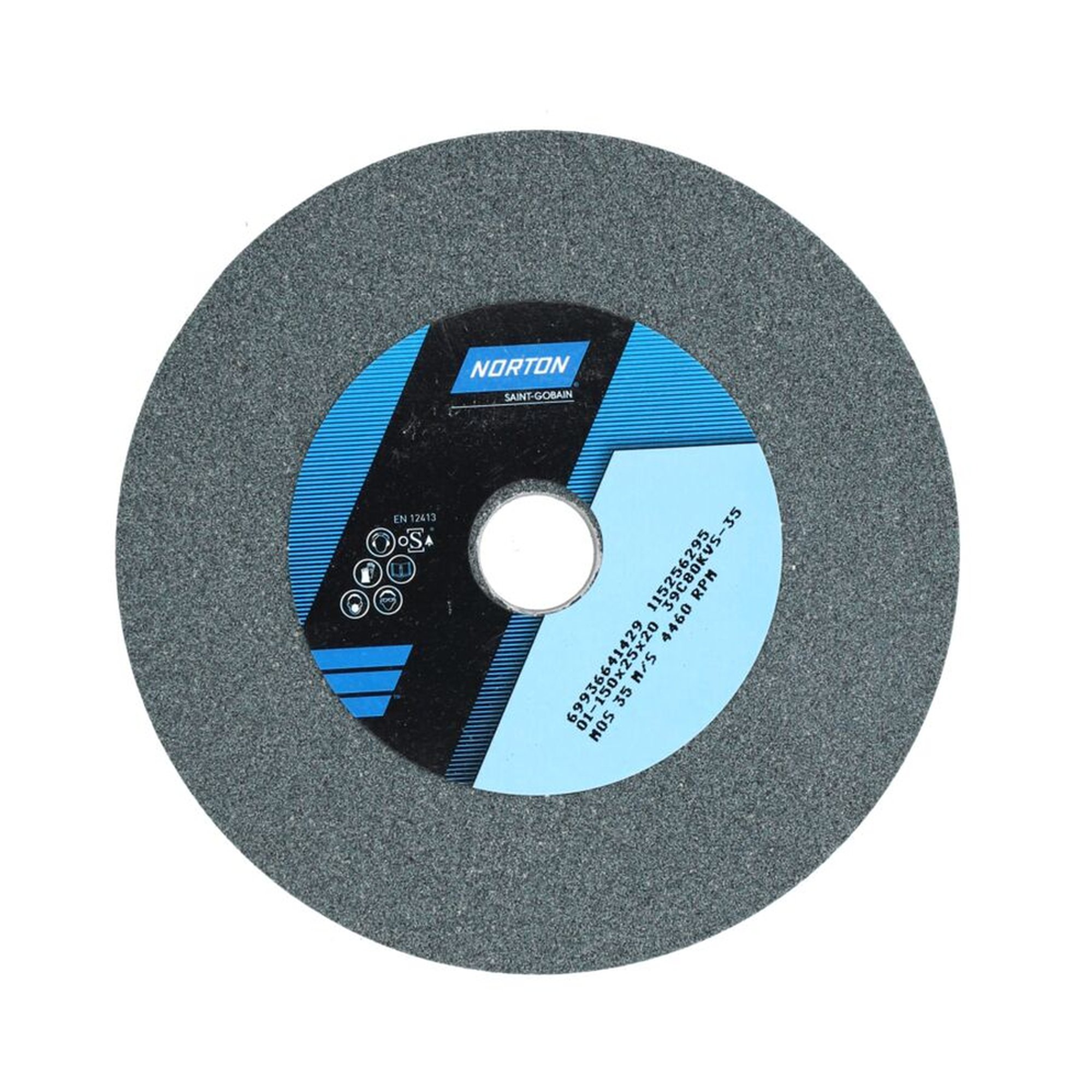 4 x Norton Schleifscheibe gerade 01 150x25x20 39C 80 KVS für präzises Schleifen