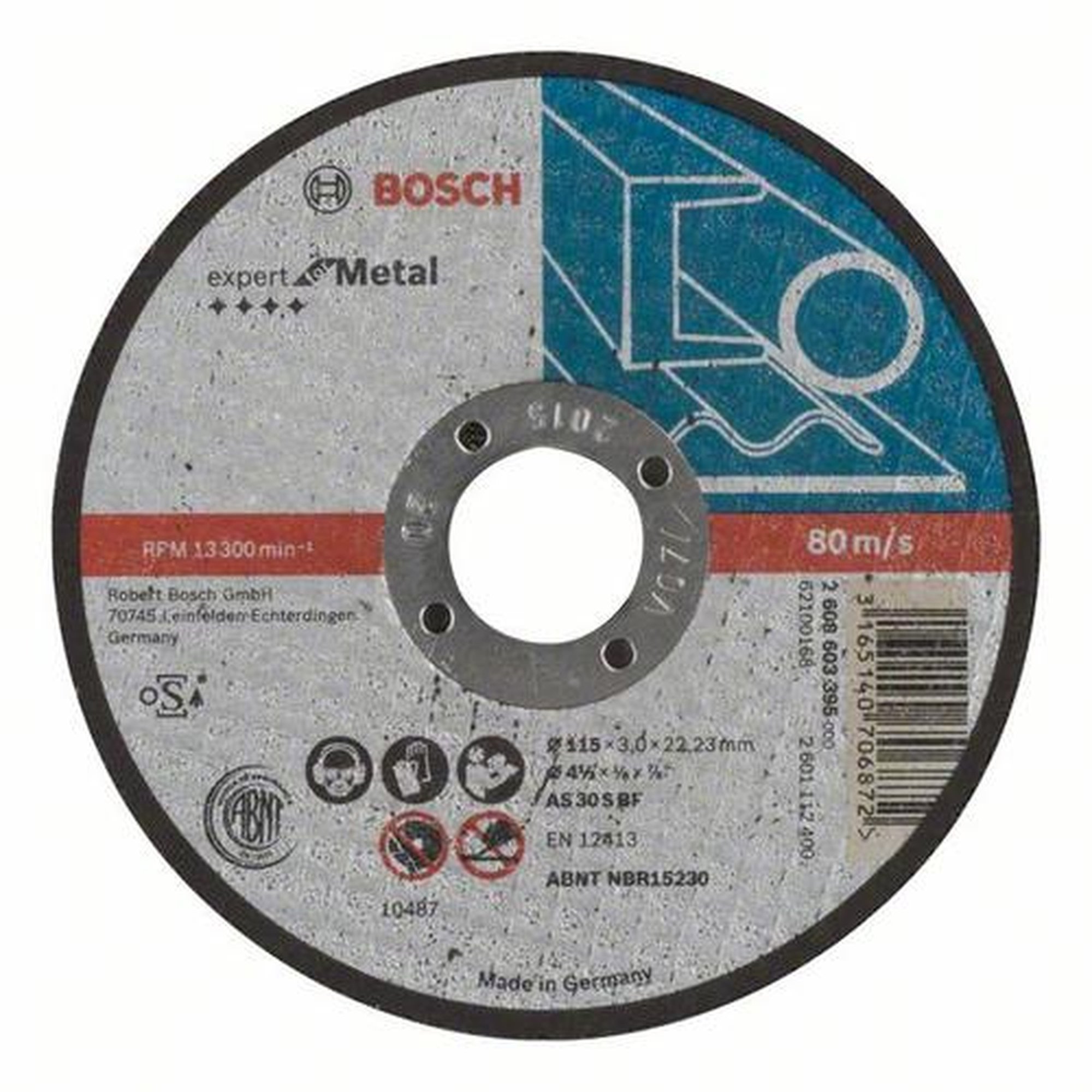 25x BOSCH Trennscheibe gerade Expert für Metall AS 30 S BF, Ø 115 x 3,0 mm