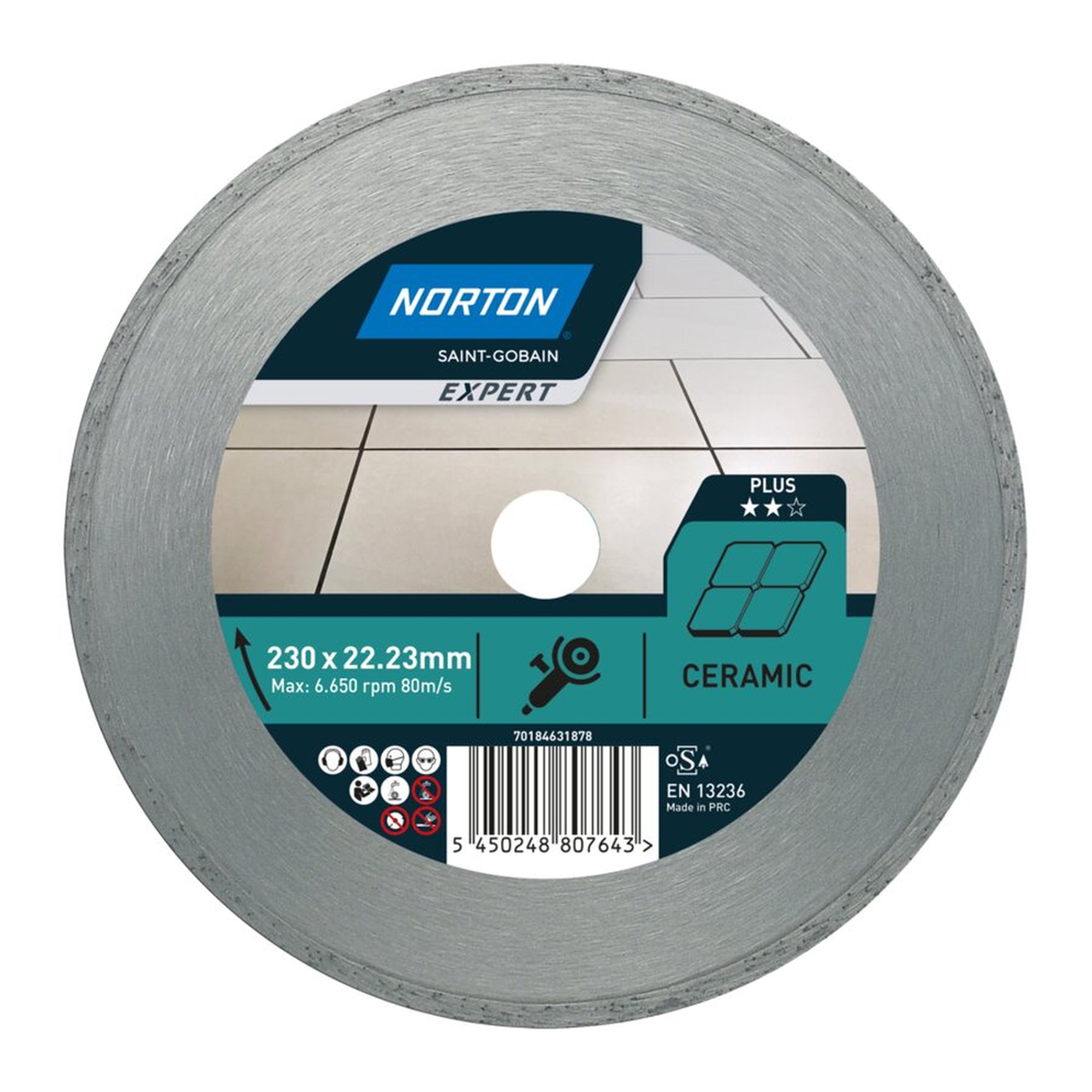 Norton EXPERT CERAM Diamantscheibe 230mm für Keramik & Porzellanfliesen