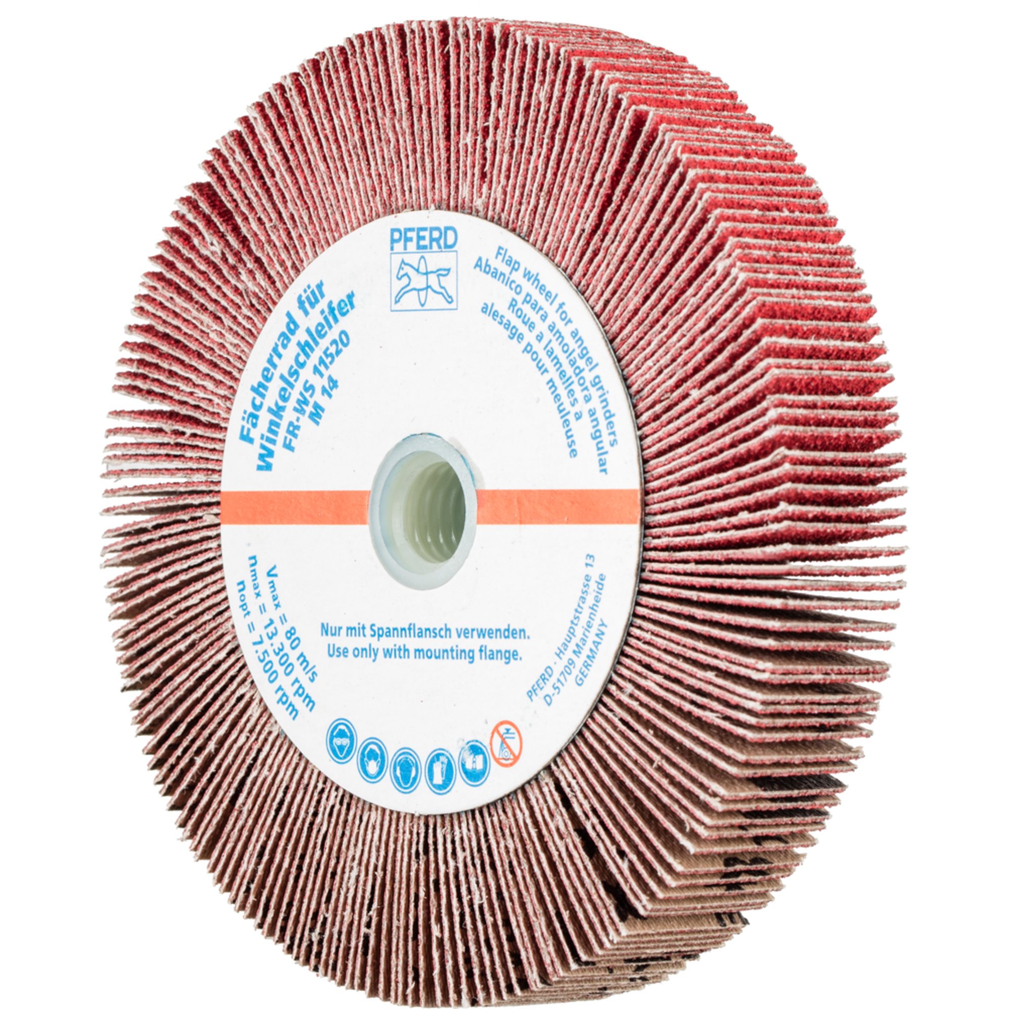 2 x PFERD Fächerrad für Winkelschleifer FR WS 11520 M14 CO-COOL 80