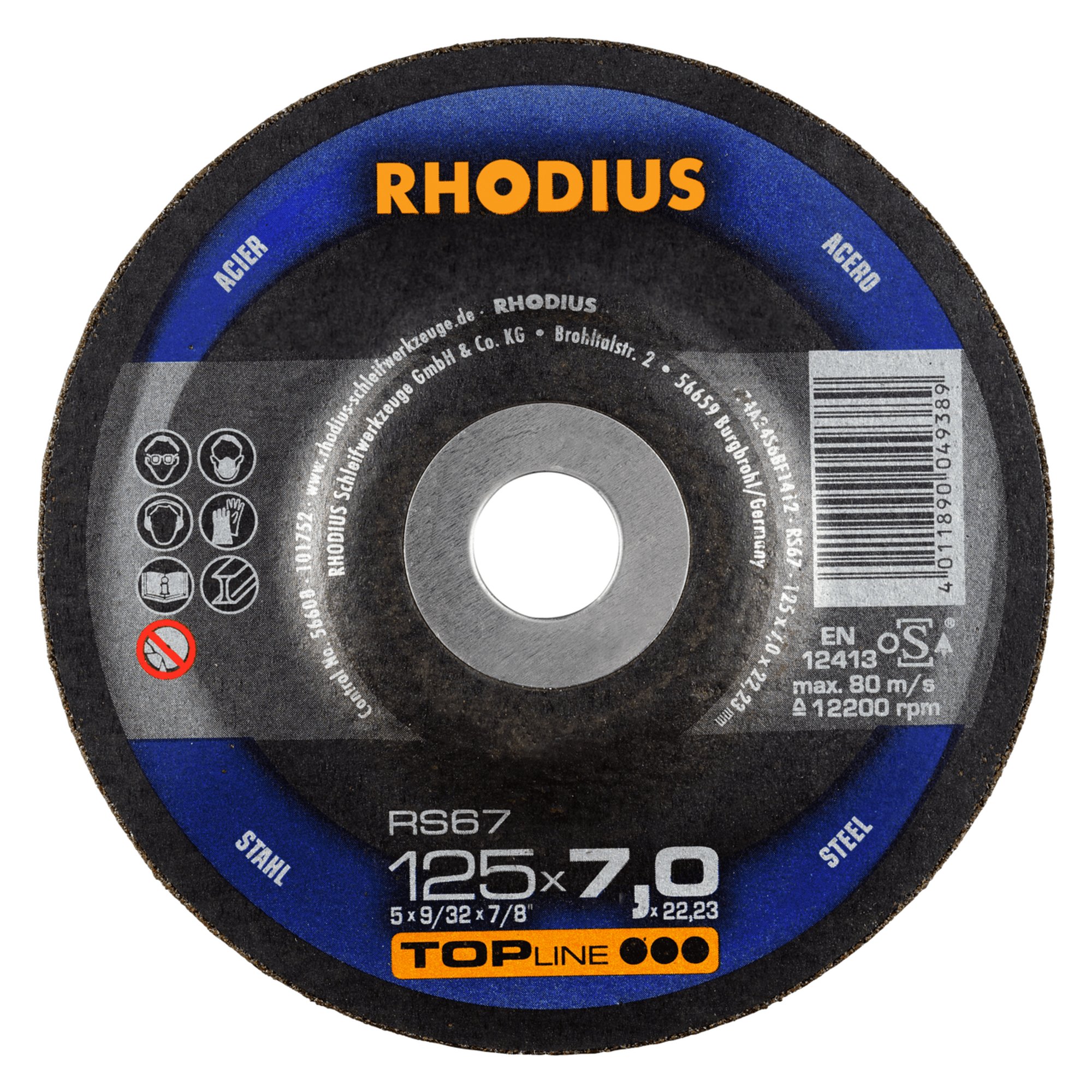 25 x RHODIUS Schruppscheibe RS67 Ø 125 mm