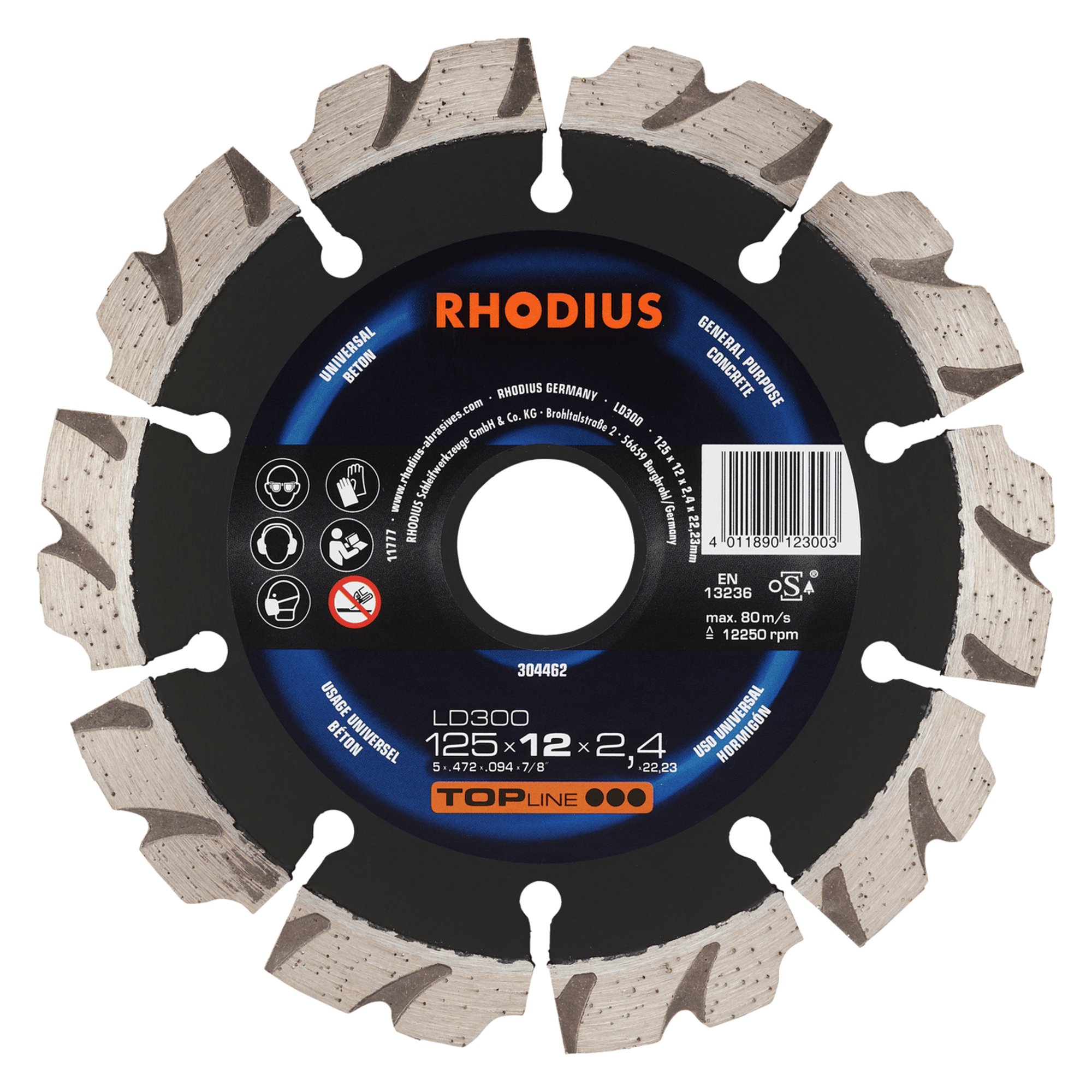 RHODIUS Diamanttrennscheibe LD300 Ø 125 mm