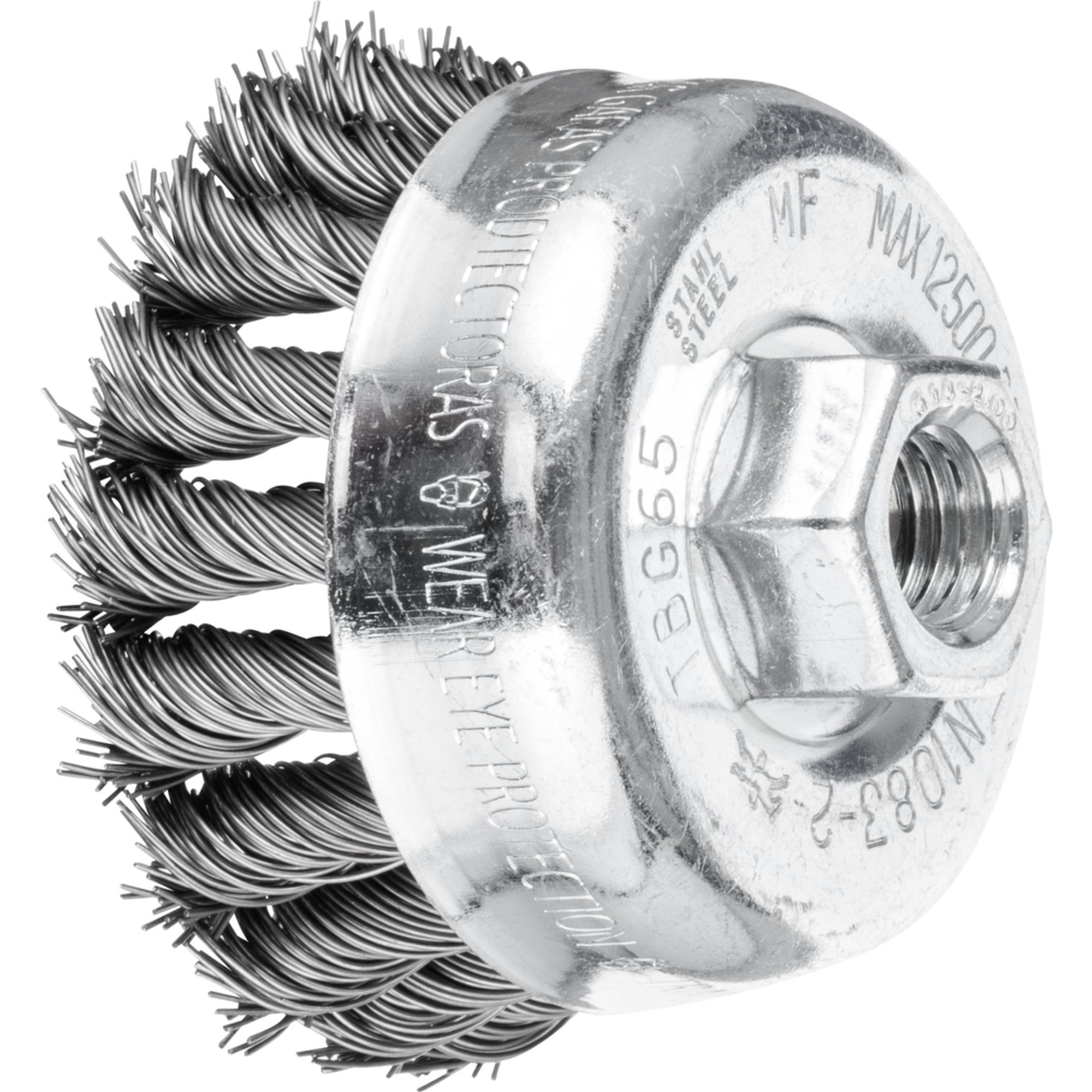 PFERD Topfbürste mit Gewinde, gezopft POS TBG 65/M14 ST 0,50