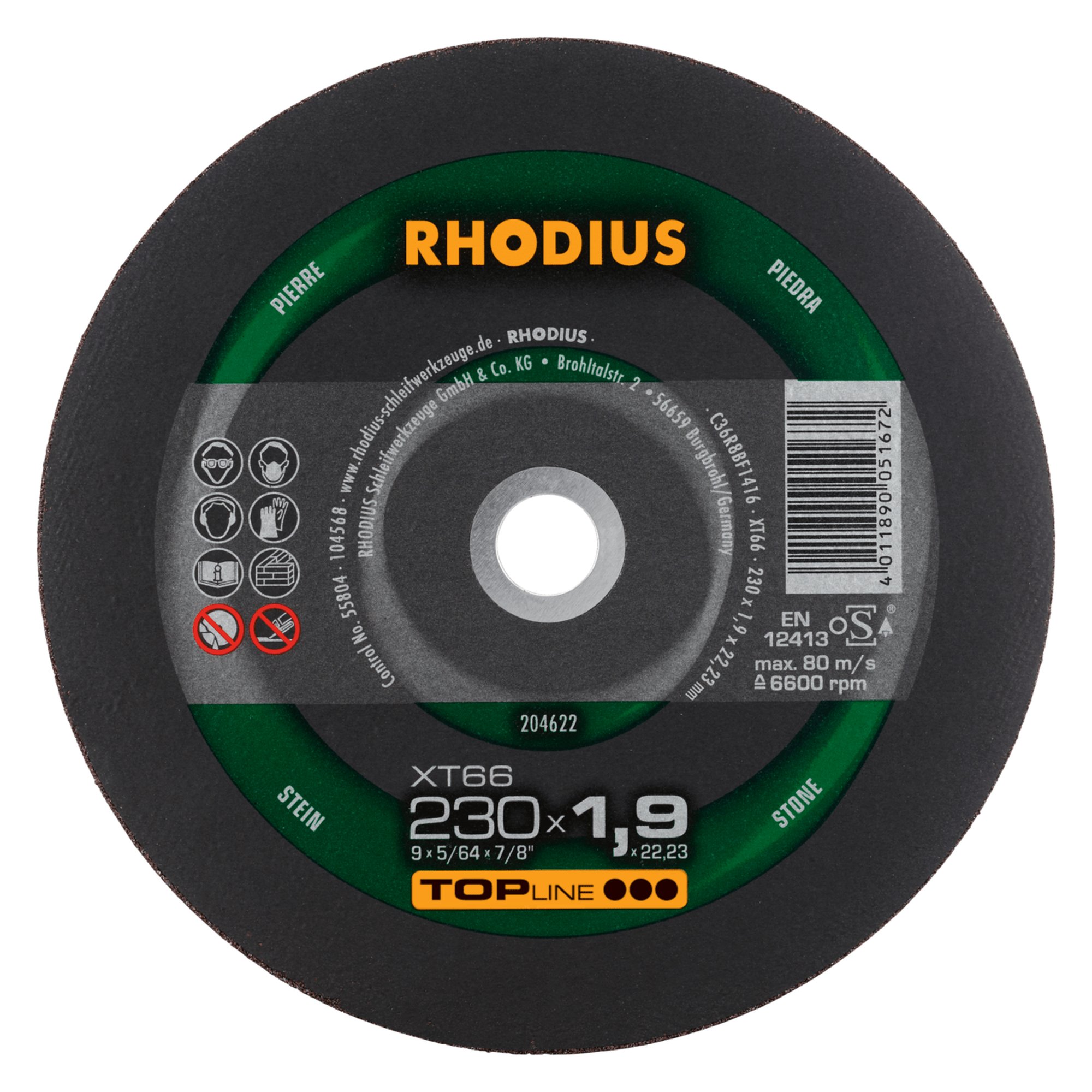 25 x RHODIUS Extradünne Trennscheibe XT66 Ø 230 mm