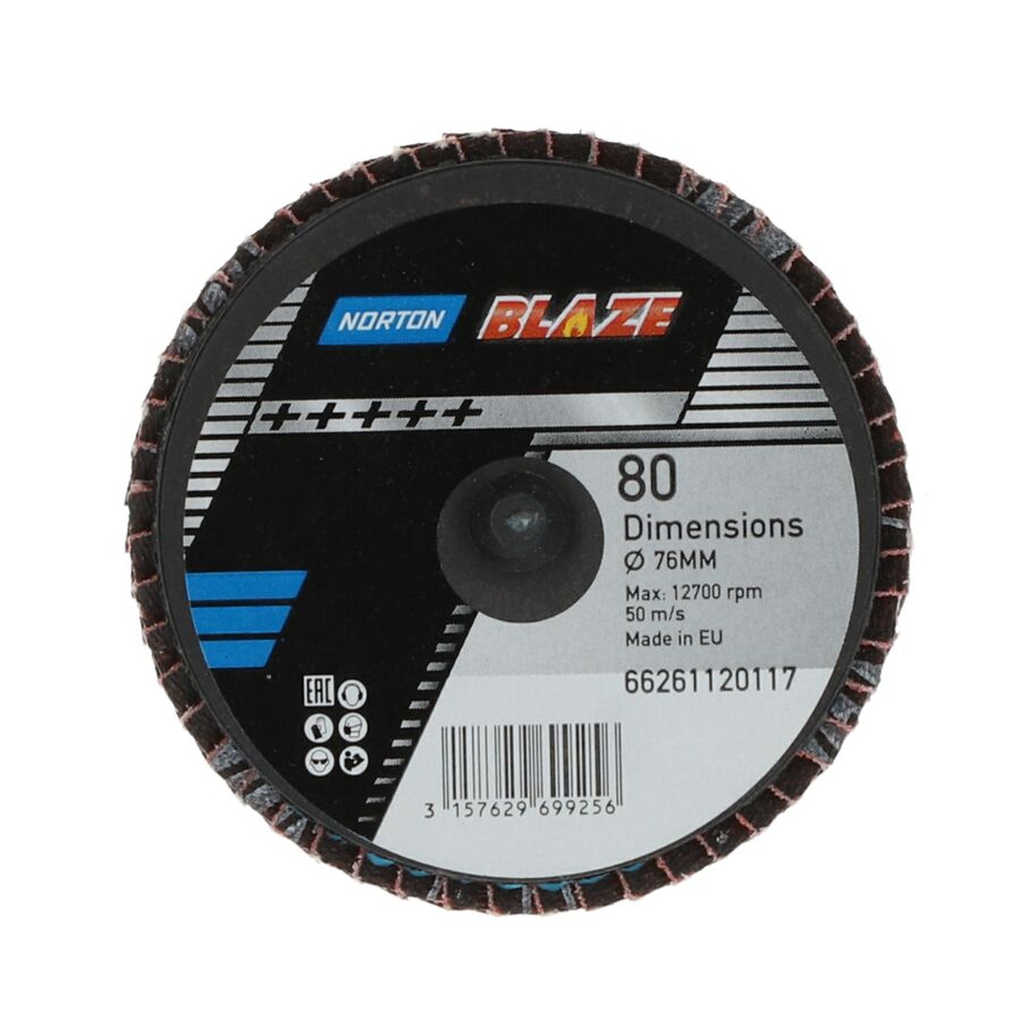 10 x Norton Blaze R980P Fächerschleifscheiben | 75 mm | Korn 80 | Hochleistungsschleifen