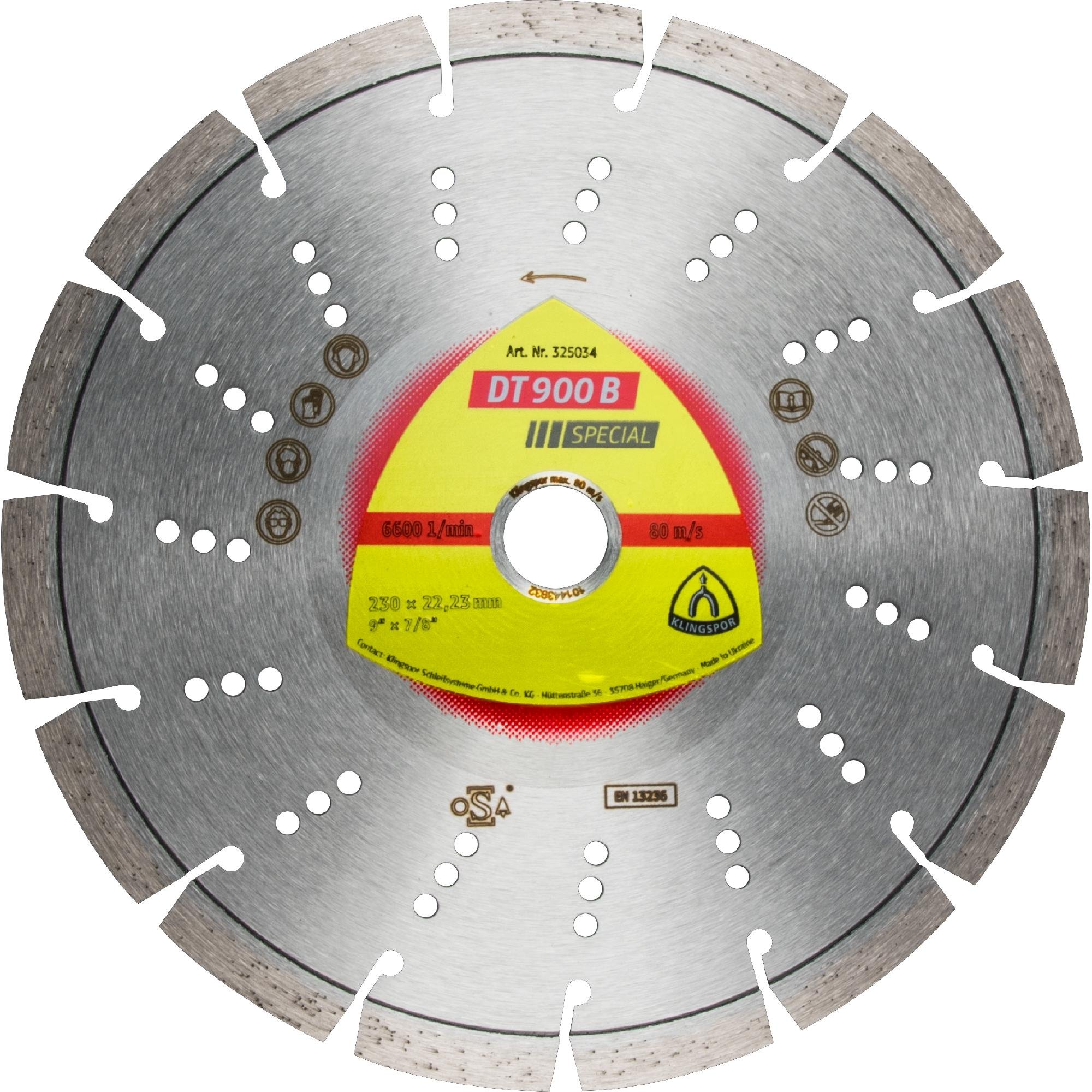 Klingspor DT 900 K Diamanttrennscheiben, 125 x 2,4 x 22,23 mm 9 Segmente 33 x 2,4 x 12 mm, Standardverzahnung