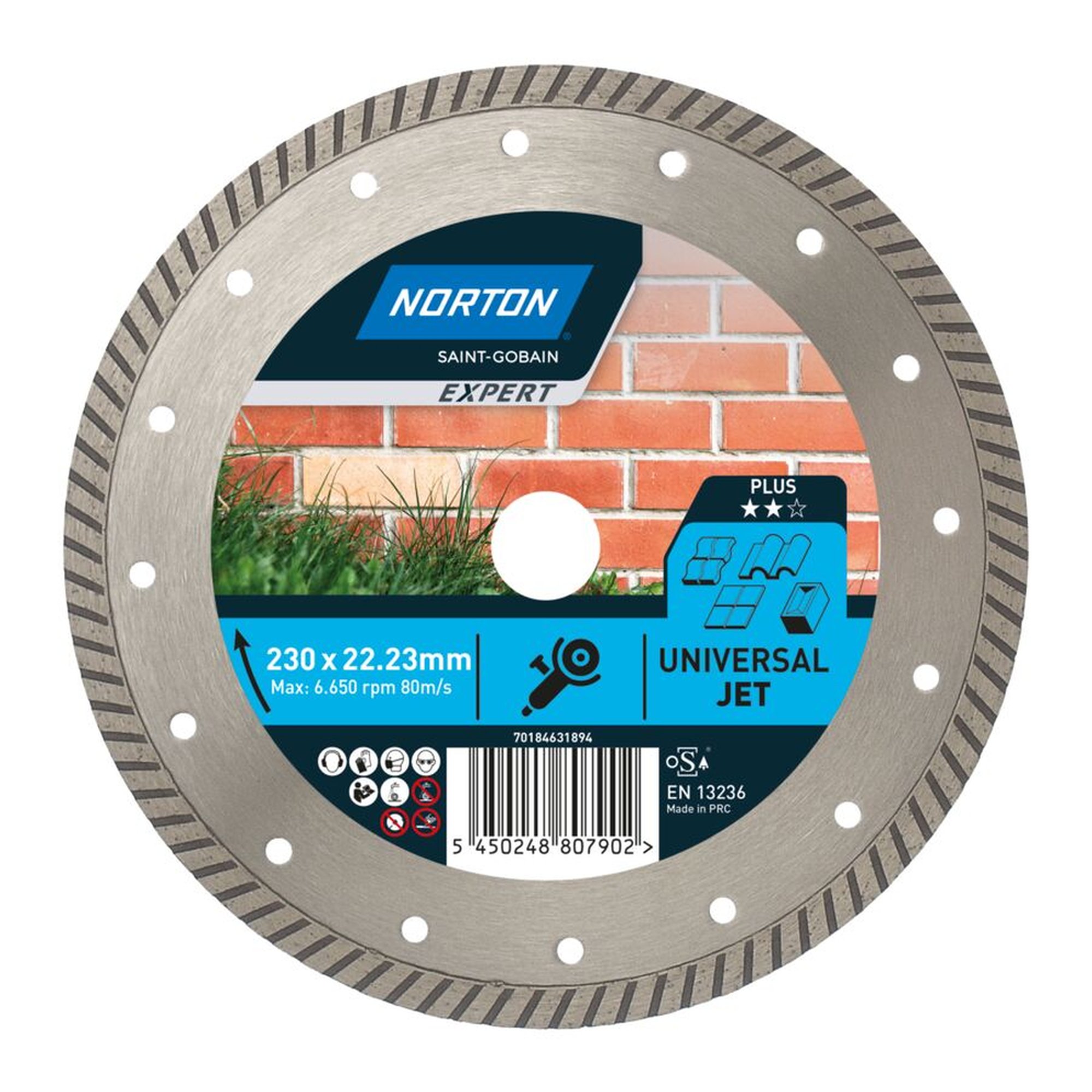 Norton EXPERT JET RIM Diamantscheibe 230x22.23mm für Allgemeine Baumaterialien