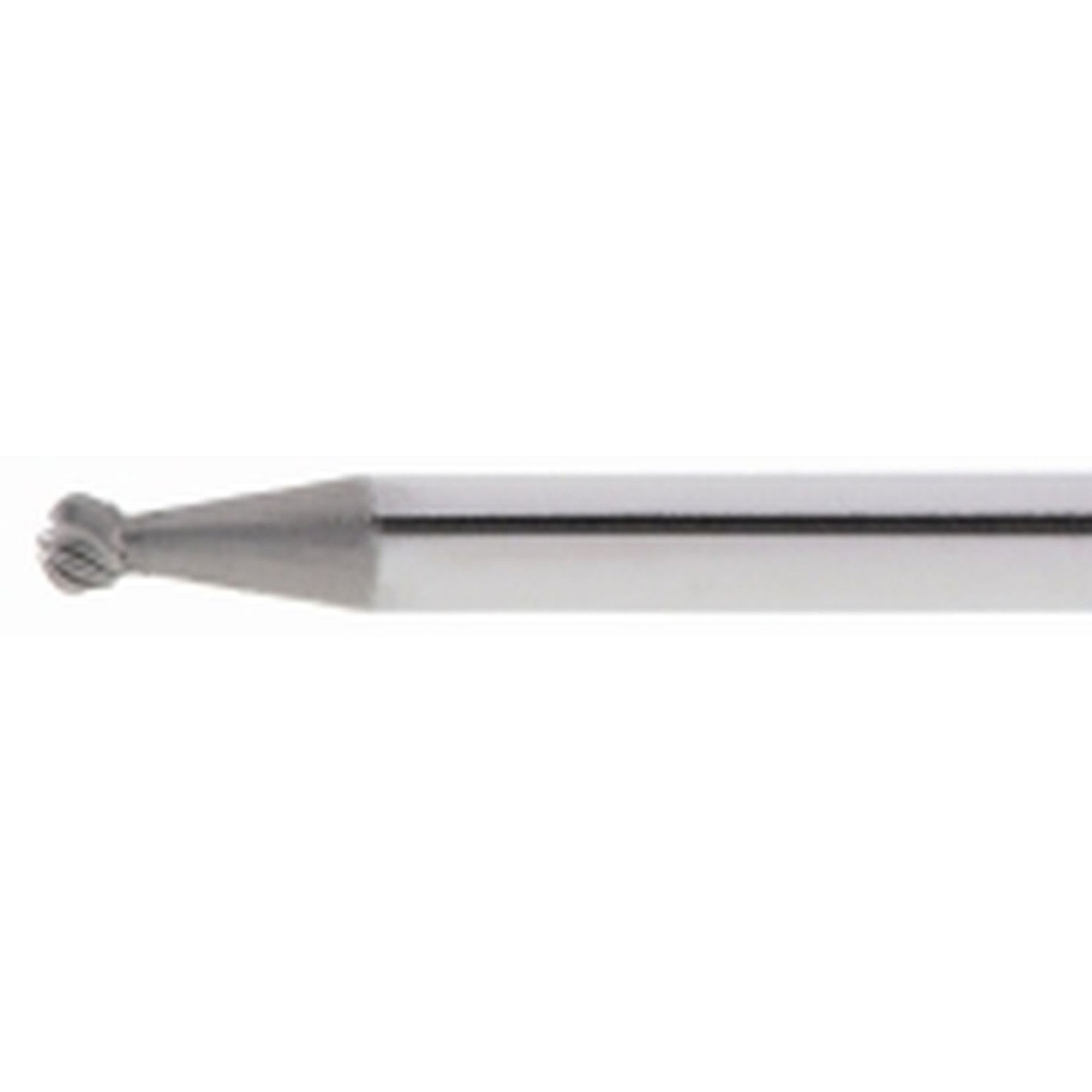 LUKAS HSS-Mini-Fräser MF Kugel Edelstahl/Stahl 2.3x2.1 mm Schaft 3 mm | Verz. 5