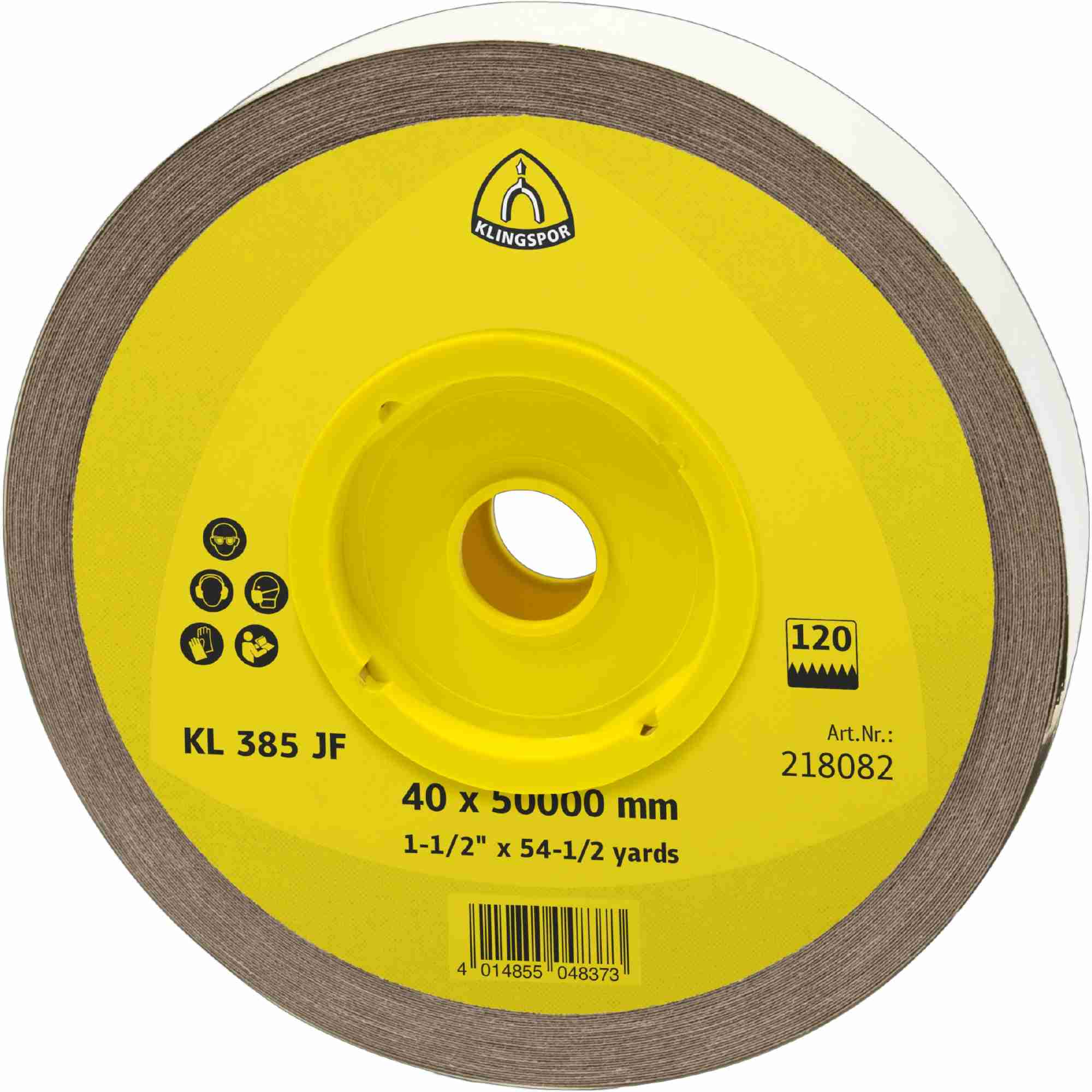 1 x Klingspor KL 385 JF Rollen, 50 x 50000 mm Korn 150