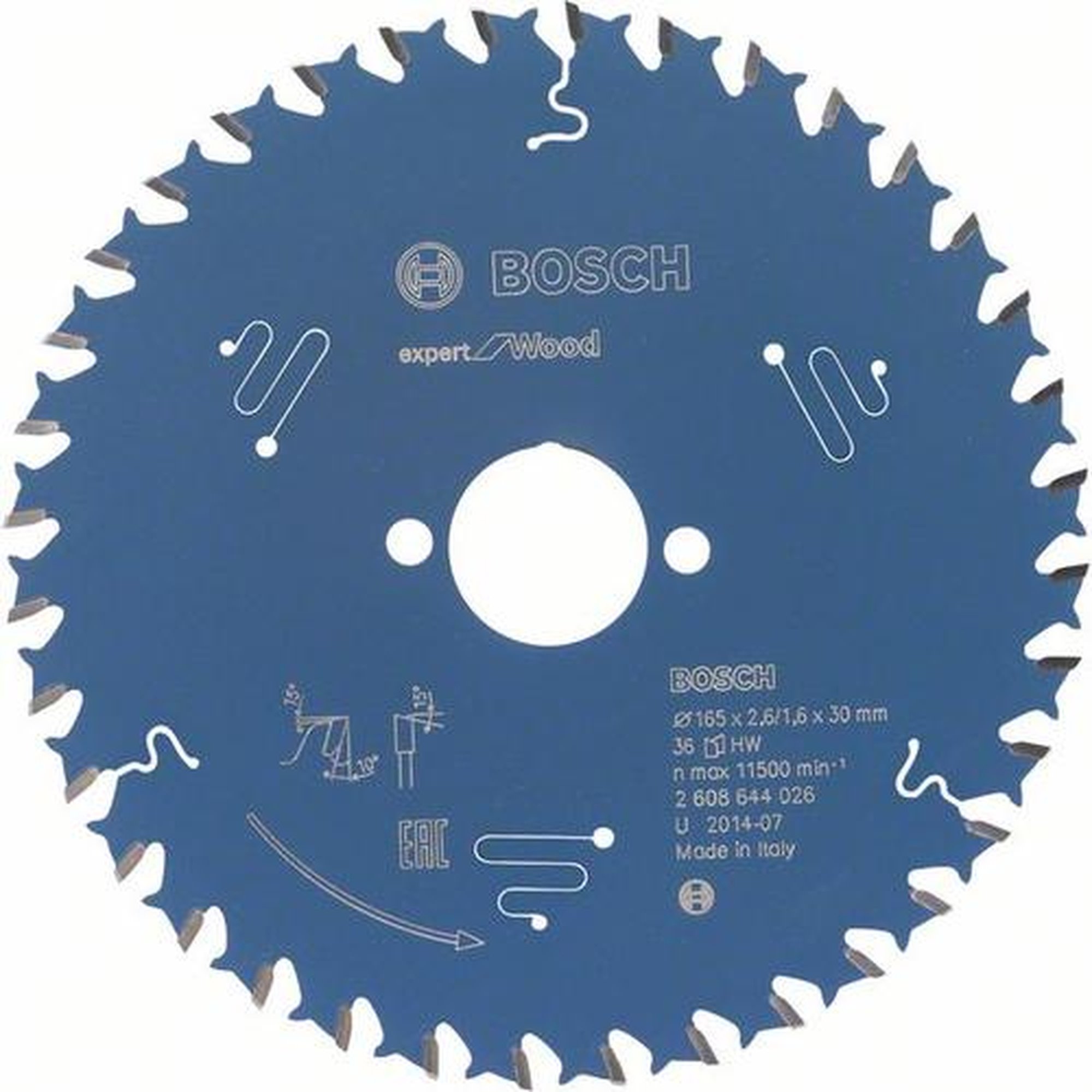 BOSCH Kreissägeblatt Expert für Holz, Ø 165 mm, 36 Zähne