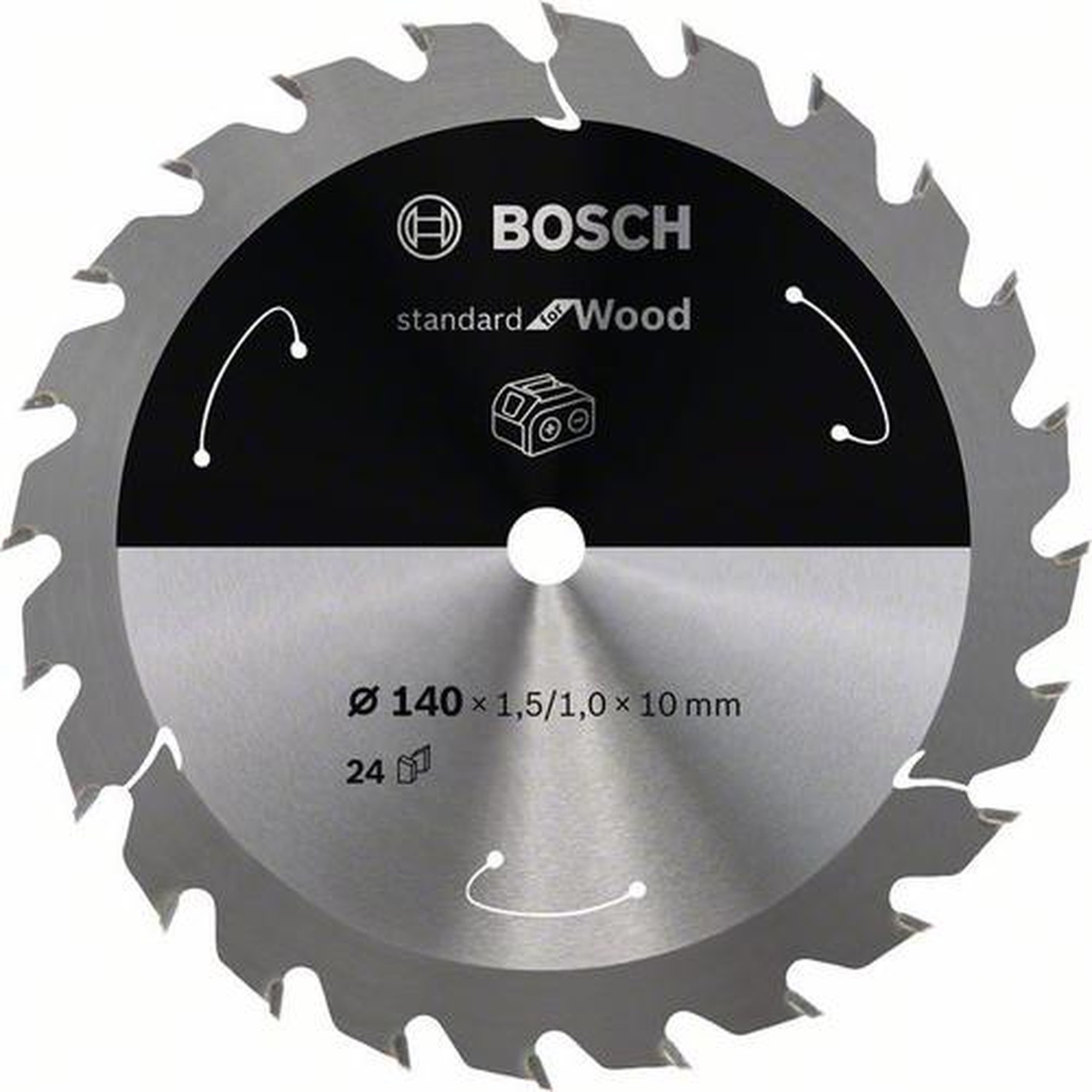 BOSCH Akku-Kreissägeblatt Standard für Holz, Ø  140  mm,  24 Zähne