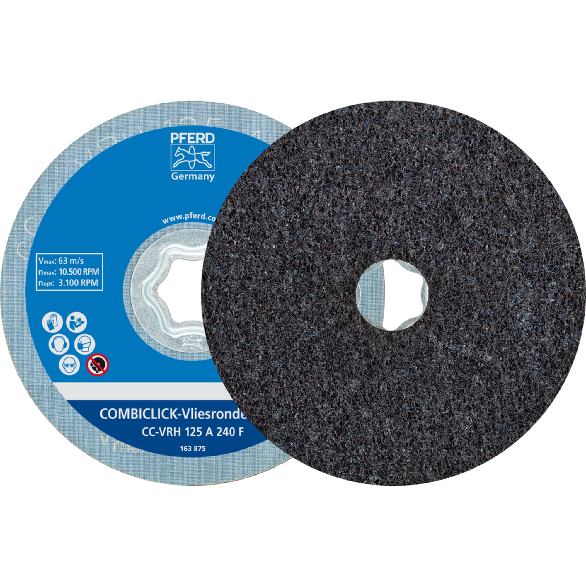 10 x PFERD COMBICLICK Vliesronde CC-VRH 125 A 240 F