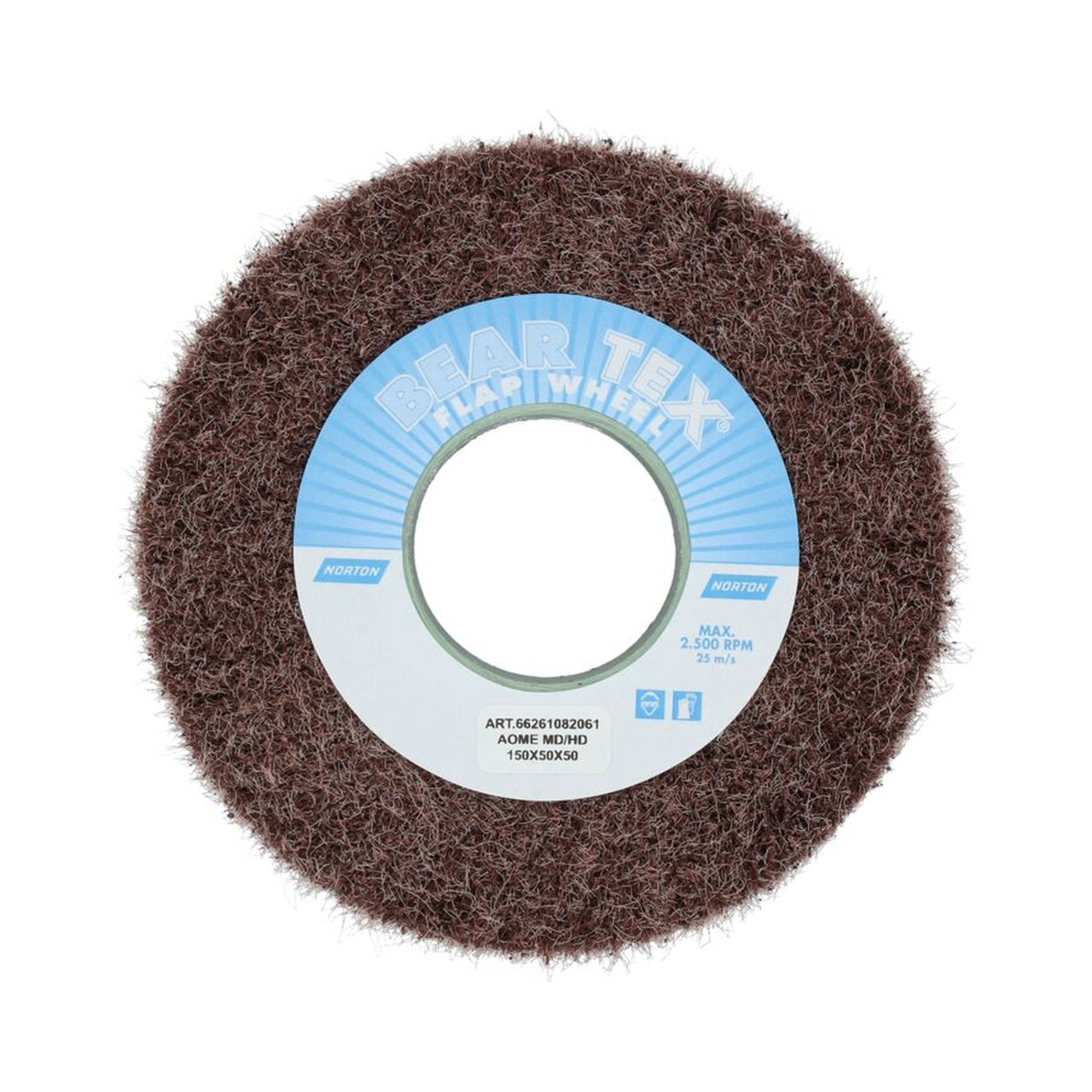 Norton Fächerschleifer Schleifmop mit Flansch 150x50x50 F2312 Mittel A