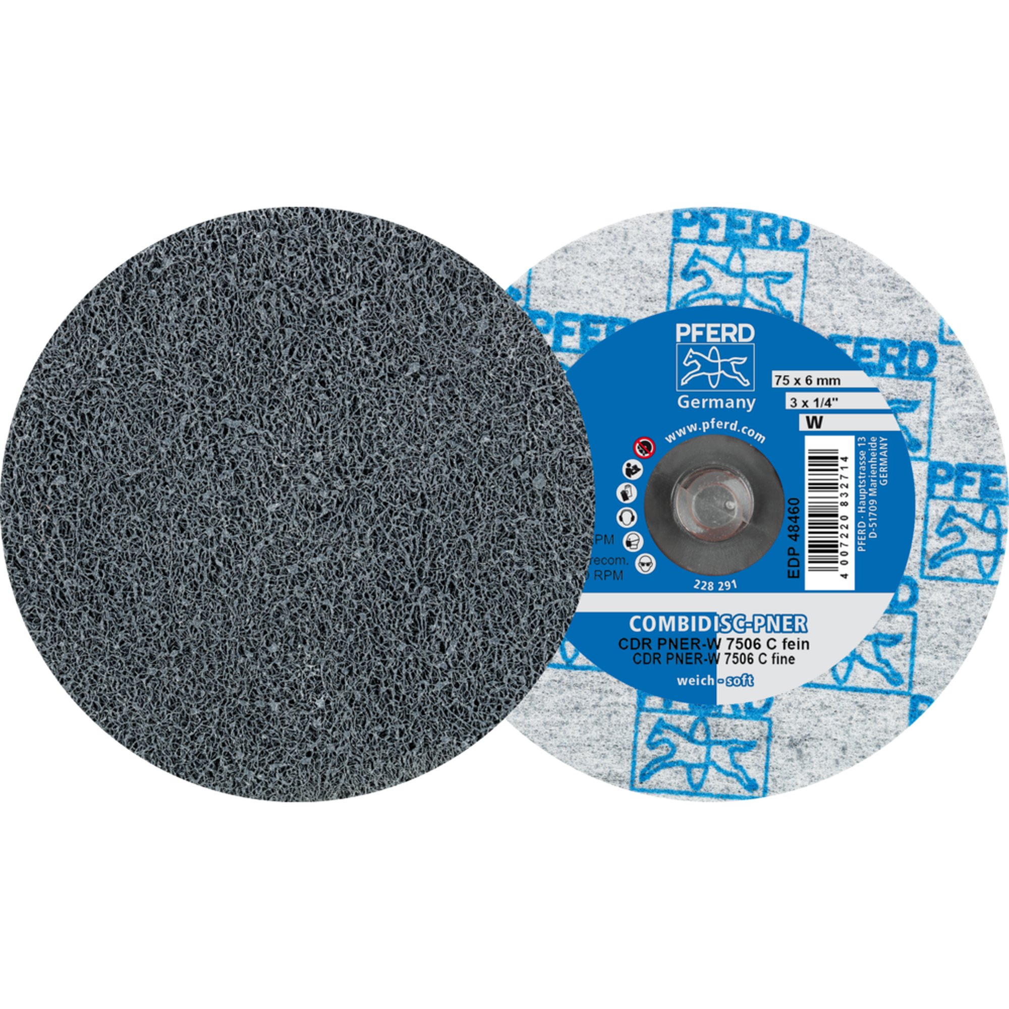 25 x PFERD COMBIDISC-Vliesronde CDR PNER-W 7506 SiC F