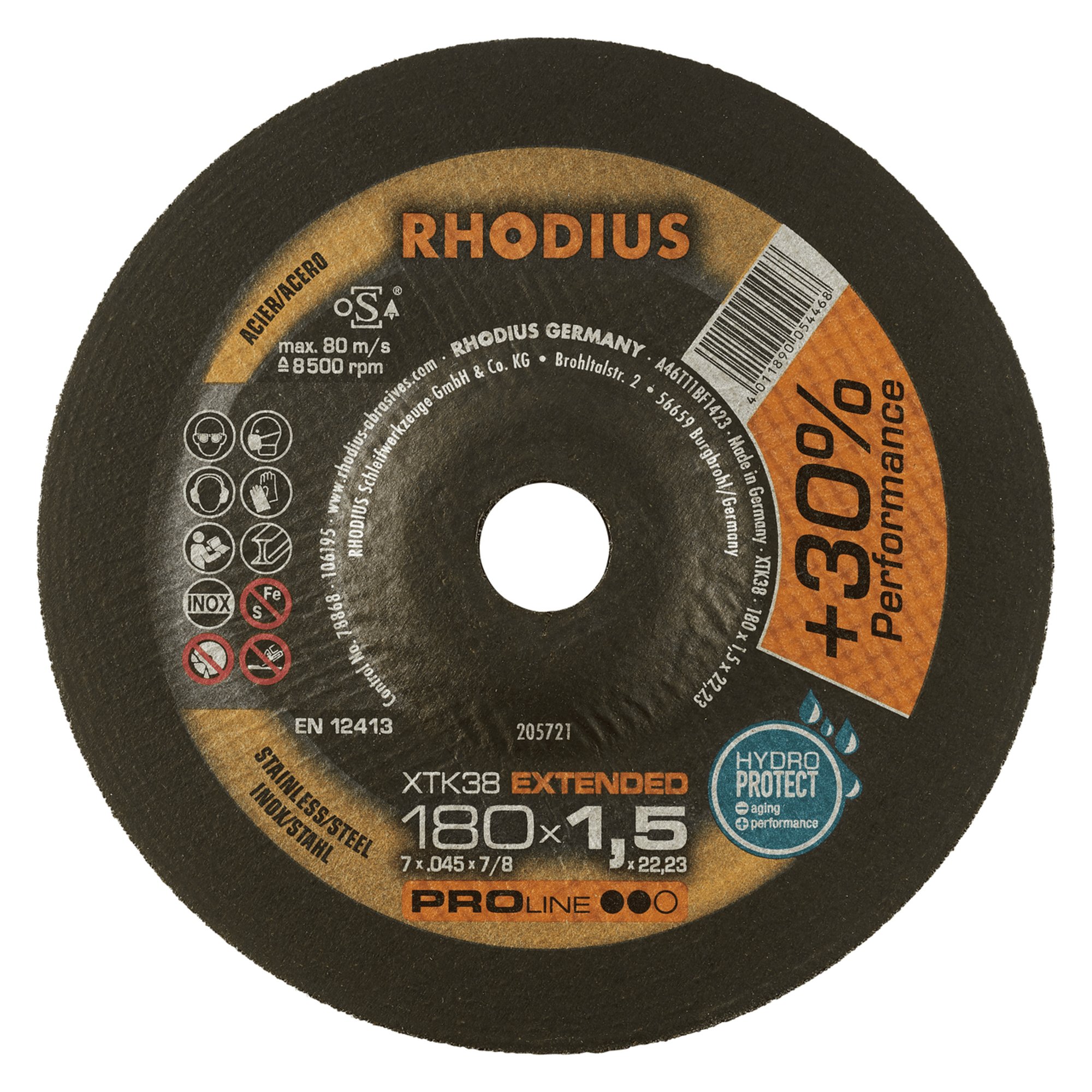 25 x RHODIUS Extradünne Trennscheibe XTK38 Ø 180 mm
