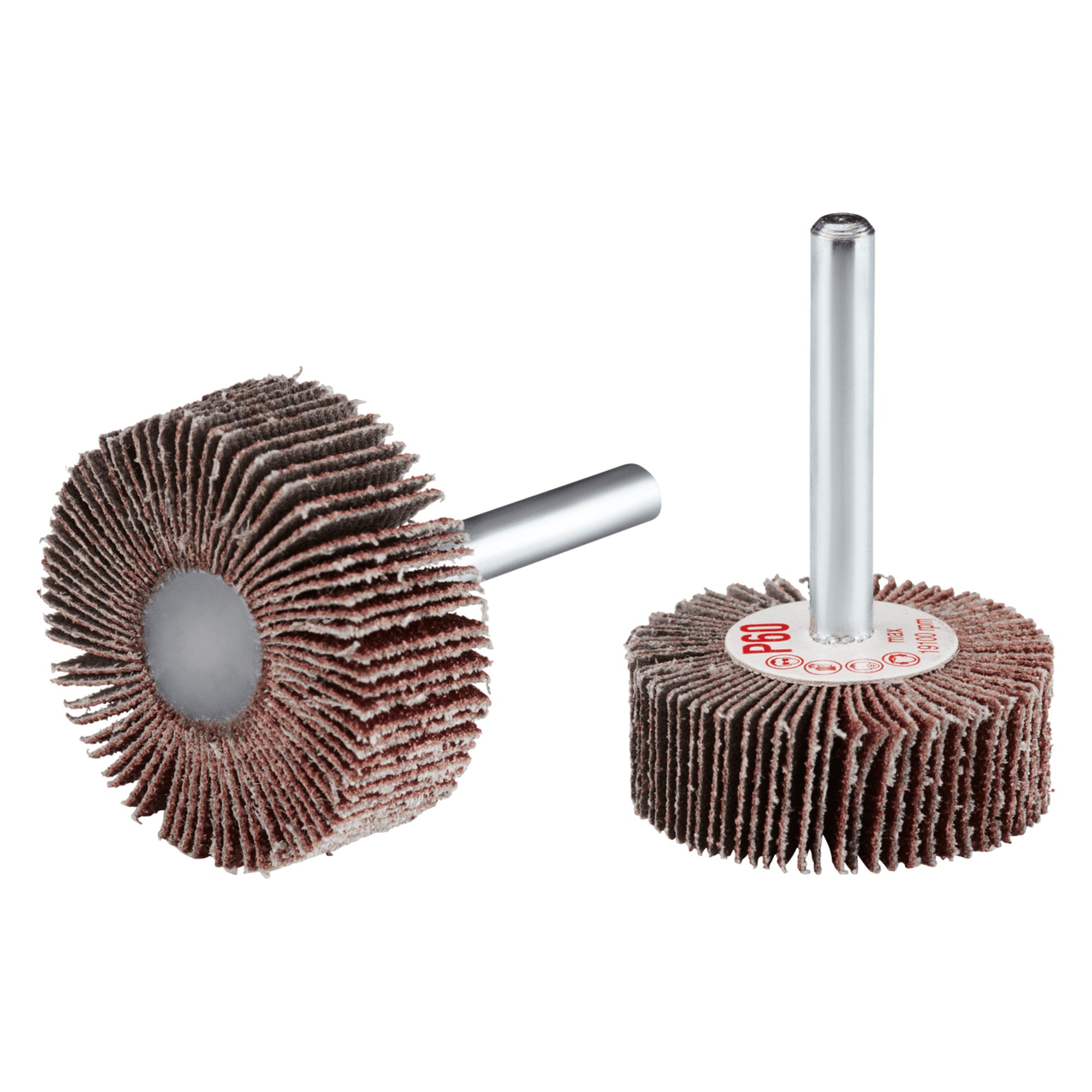 10 x RHODIUS Fächerschleifer Schleifmop FS Ø 40 mm Körnung 80