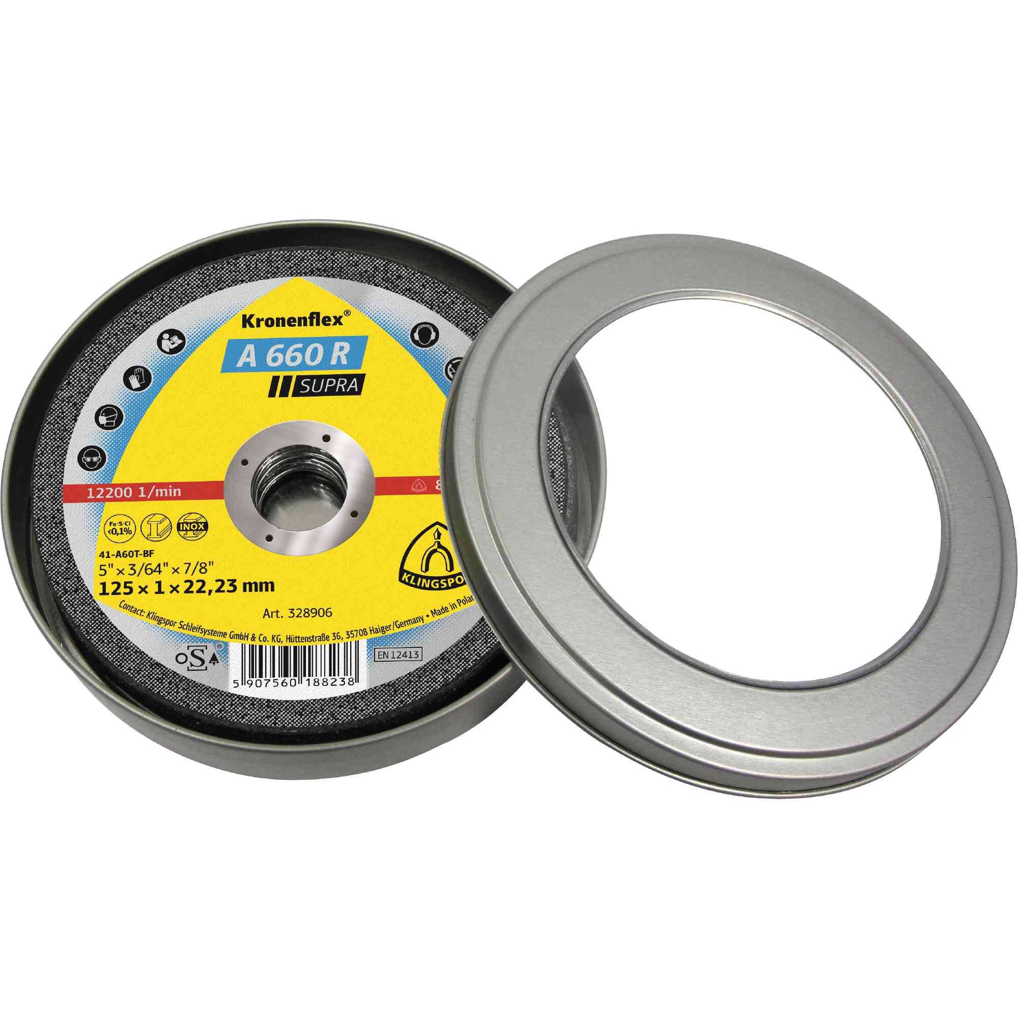 50 x Klingspor A 660 R Trennscheiben 5 Dosen a 10 Stück | 125 x 1 x 22,23 mm gerade