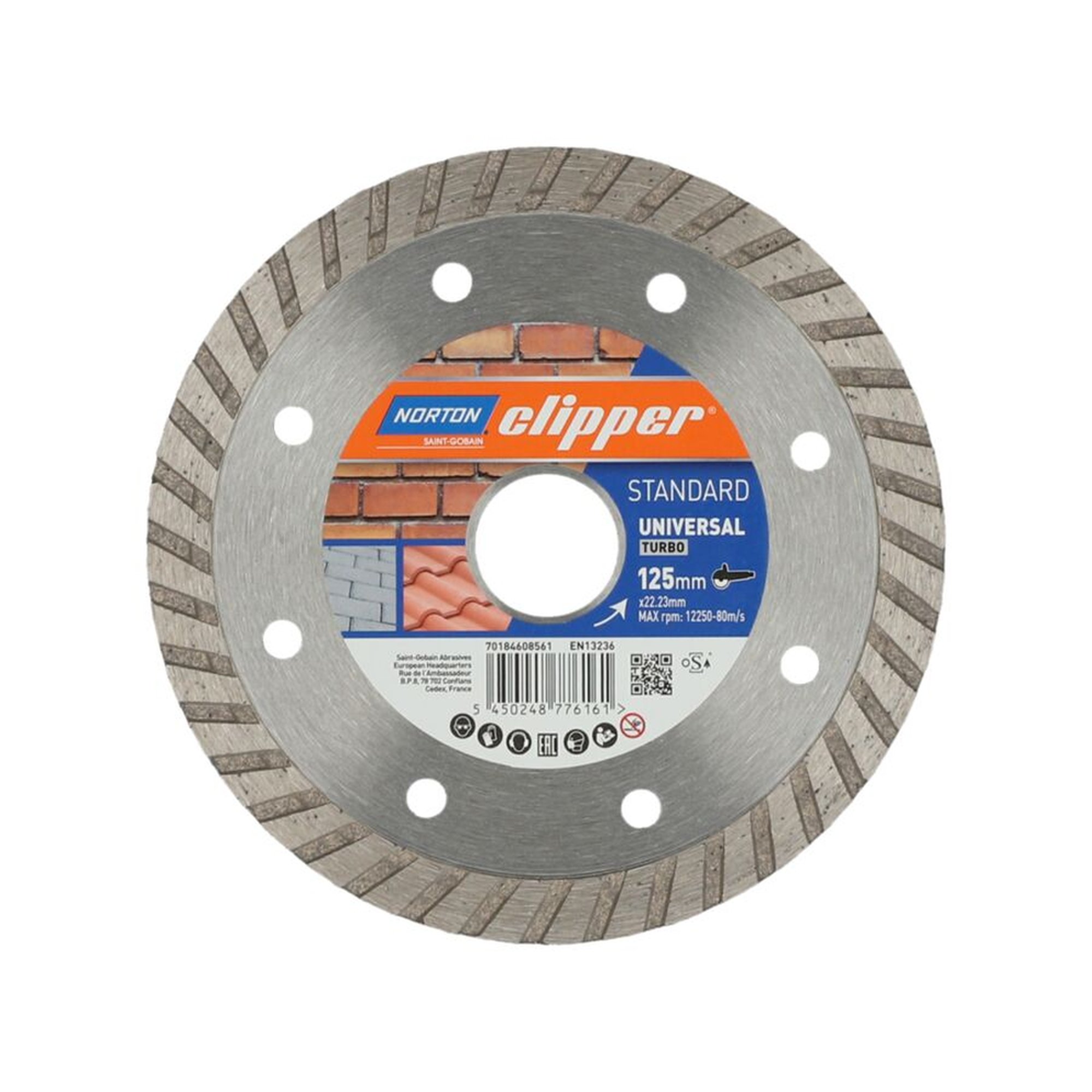 Norton Clipper Diamantscheibe 125x22.23mm Standard Universal Turbo