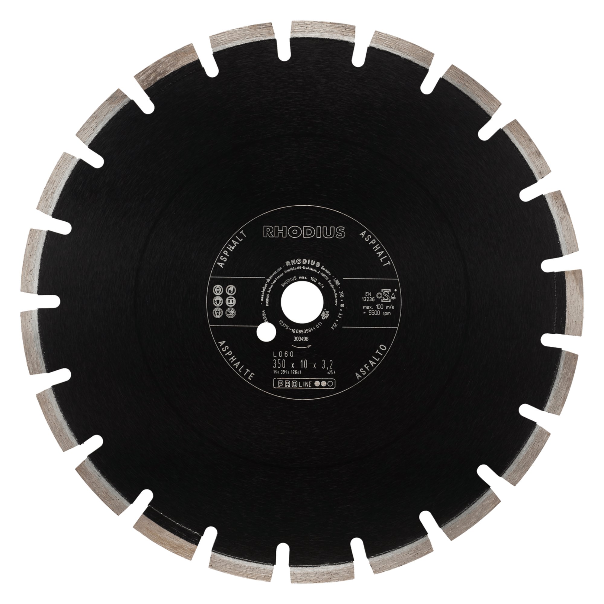 RHODIUS Diamanttrennscheibe  LD60 Ø 350 mm
