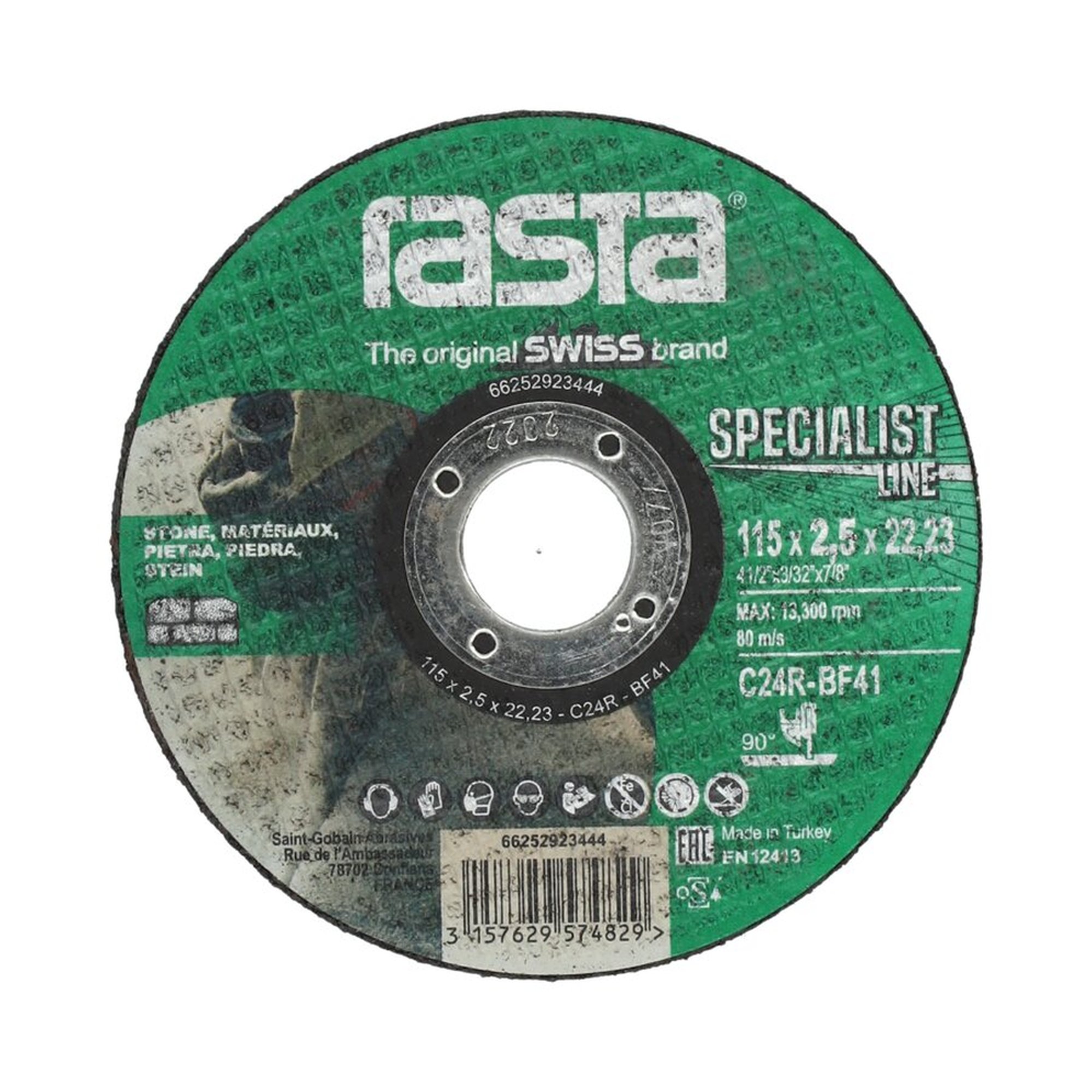 25 x Norton Trennen Trennscheibe für Stein 115x2.5x22.23mm Rasta SPECIALIST LINE