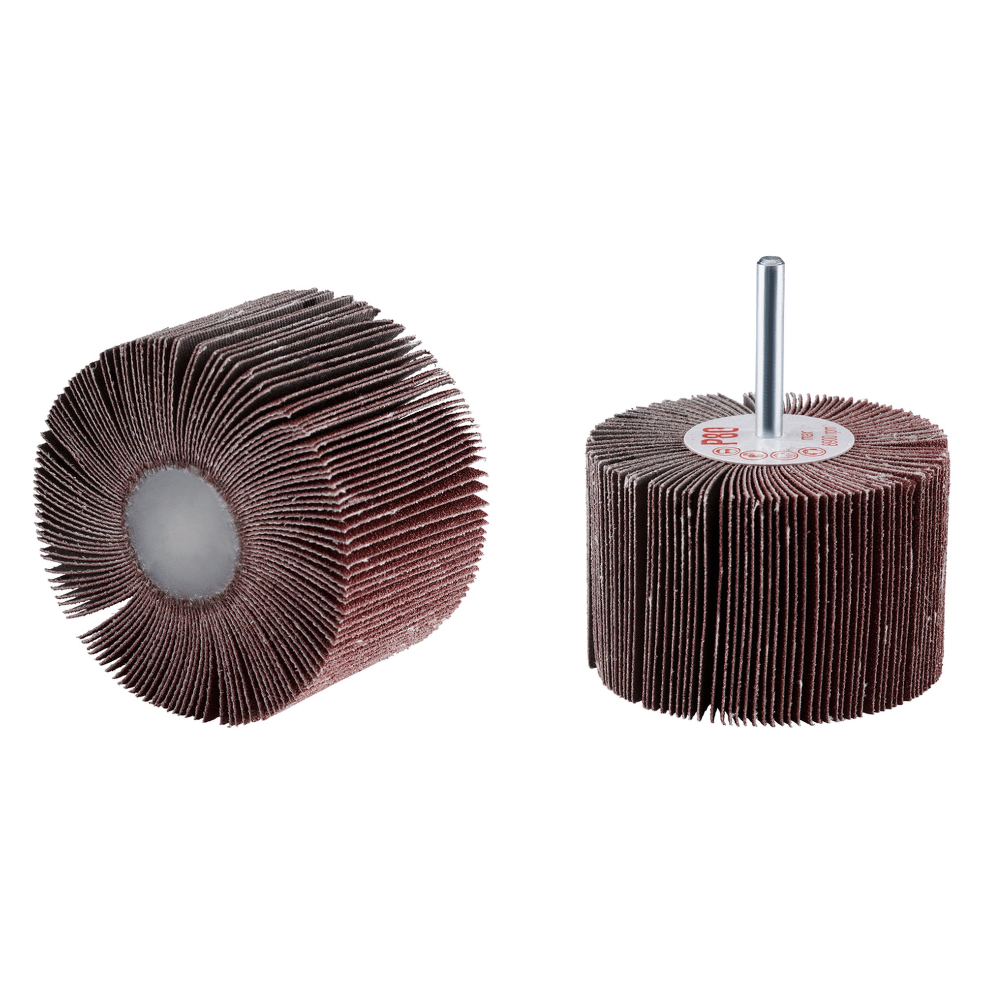 10 x RHODIUS Fächerschleifer Schleifmop FS Ø 80 mm Körnung 120