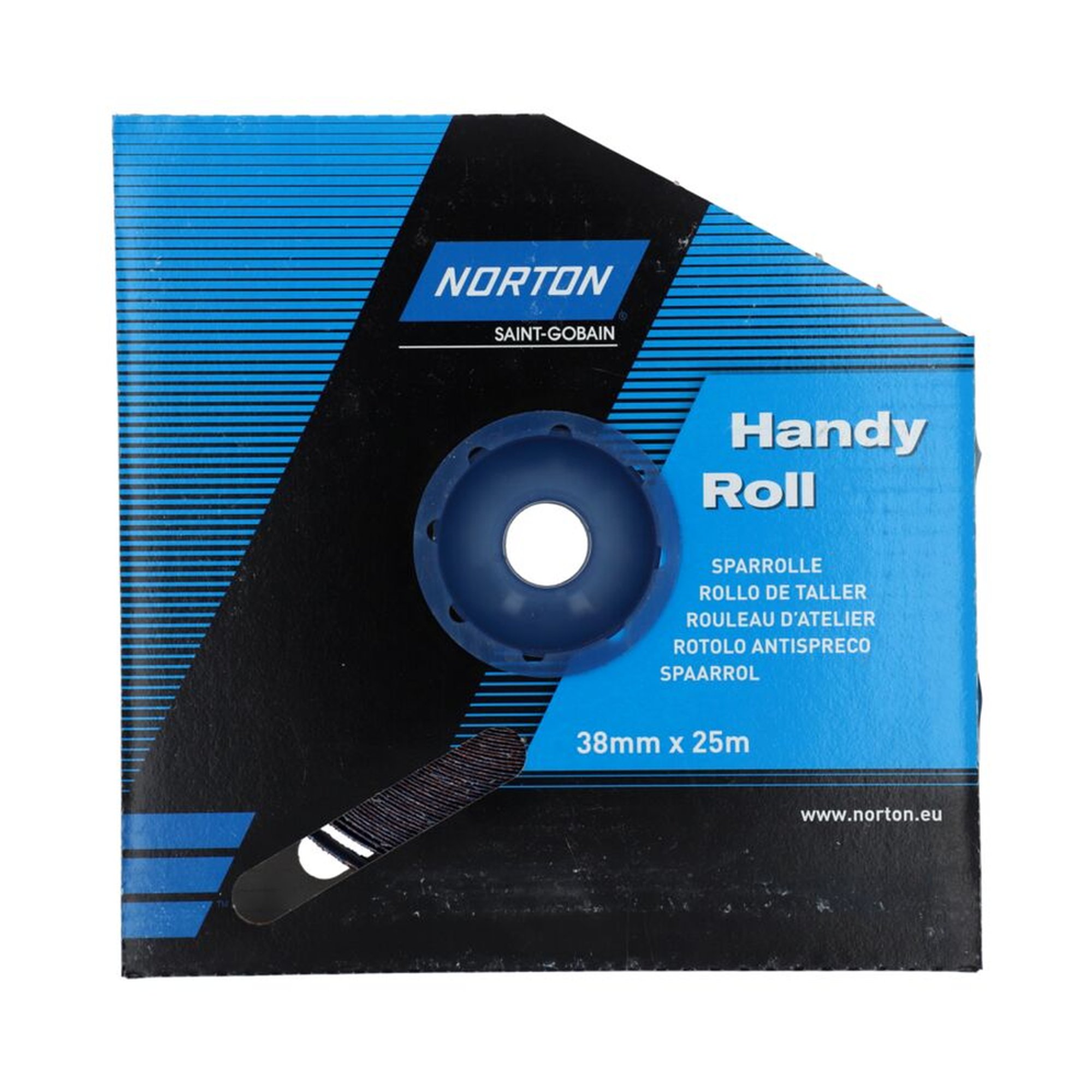 Norton Sparrolle Spenderbox 38mm x 25m K20N Korn 40 für effizientes Schleifen